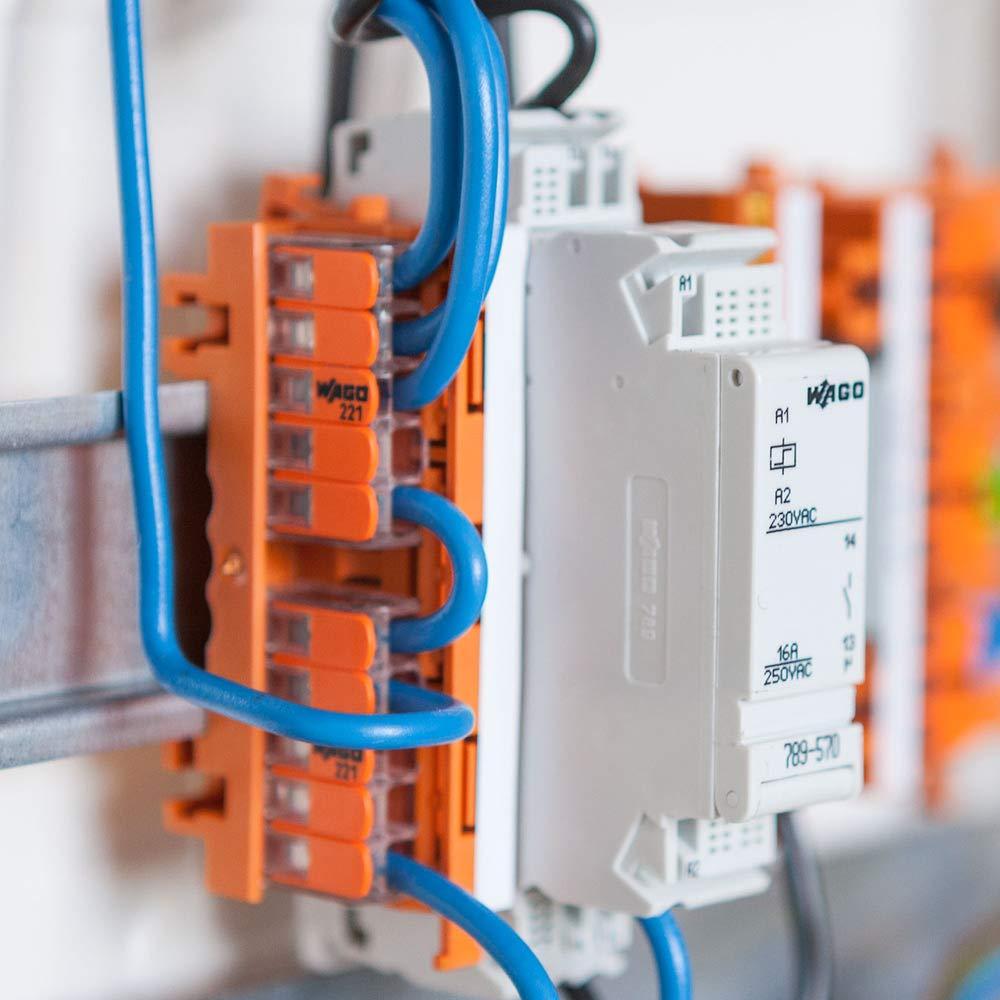 Conectores Wago 221-415 de 5 Conductores con Palanca 25 Piezas