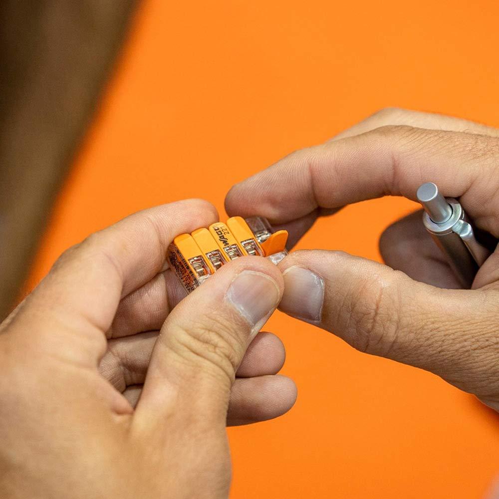 Conectores Wago 221-415 de 5 Conductores con Palanca 25 Piezas