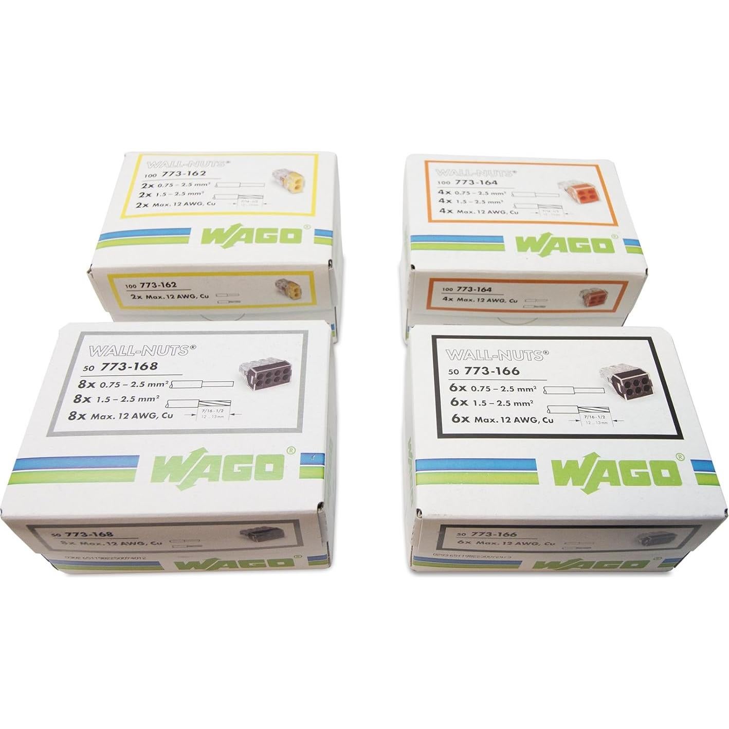 Tuercas de Pared WAGO 773 - 300pc Conectores de Cable Push