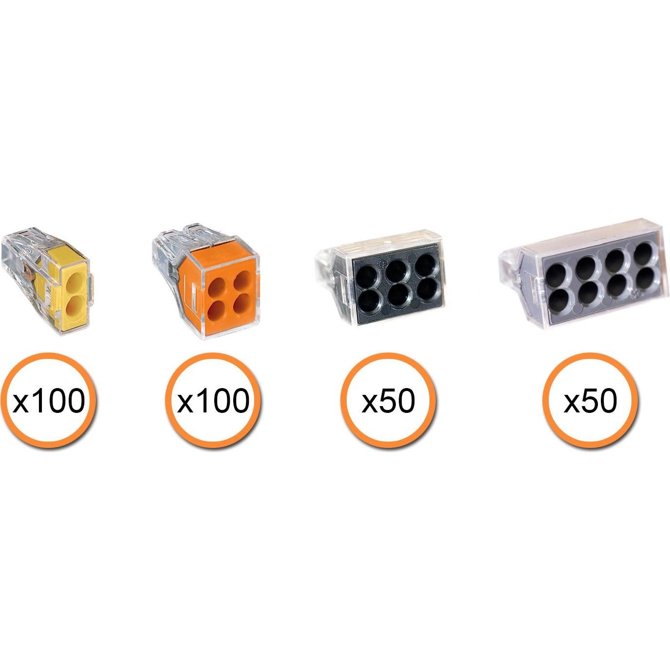 Tuercas de Pared WAGO 773 - 300pc Conectores de Cable Push