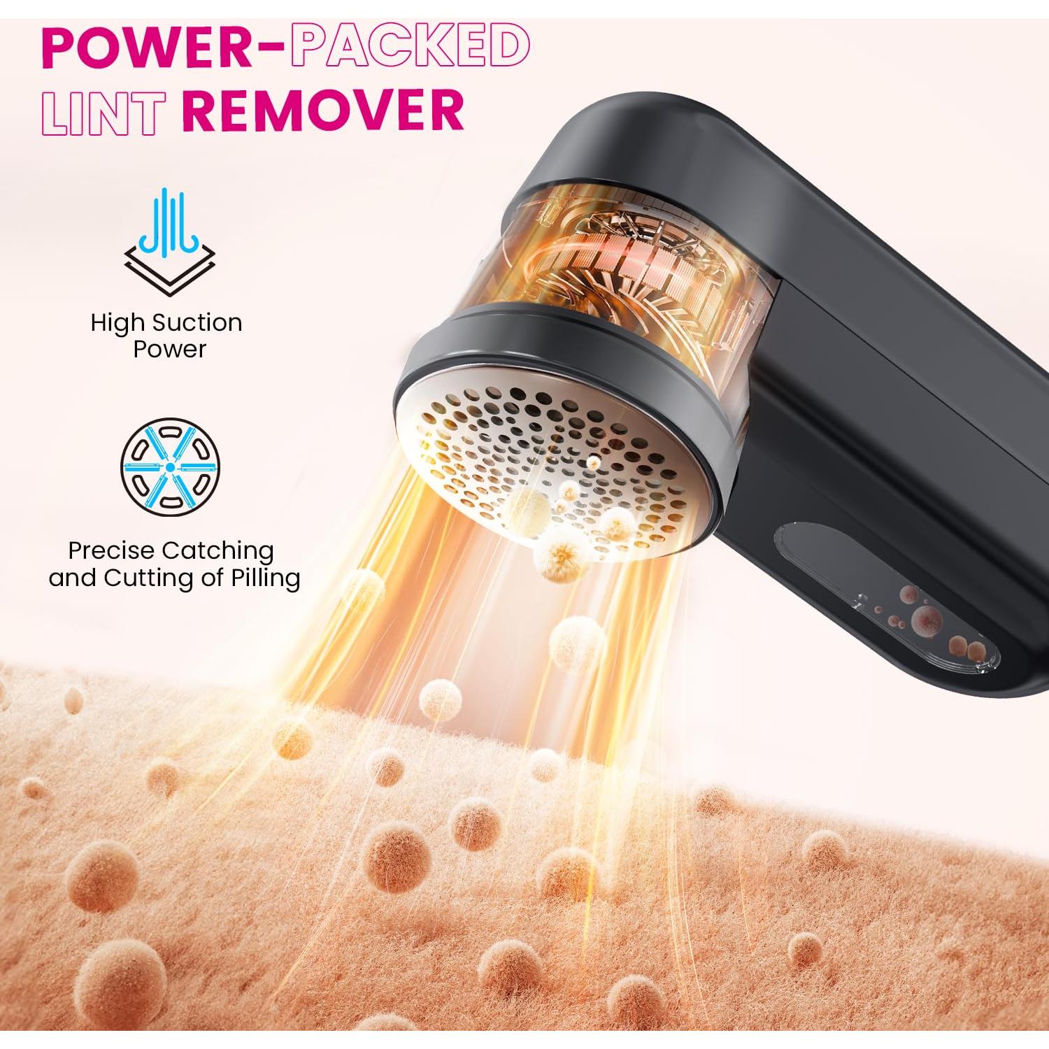 Raspador de Pelusa Ziitty X6 Recargable con Pantalla LCD