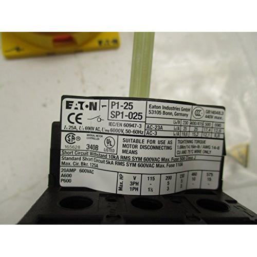 Interruptor EATON P1-25 14.48x8.49x7.99 cm 199.84g