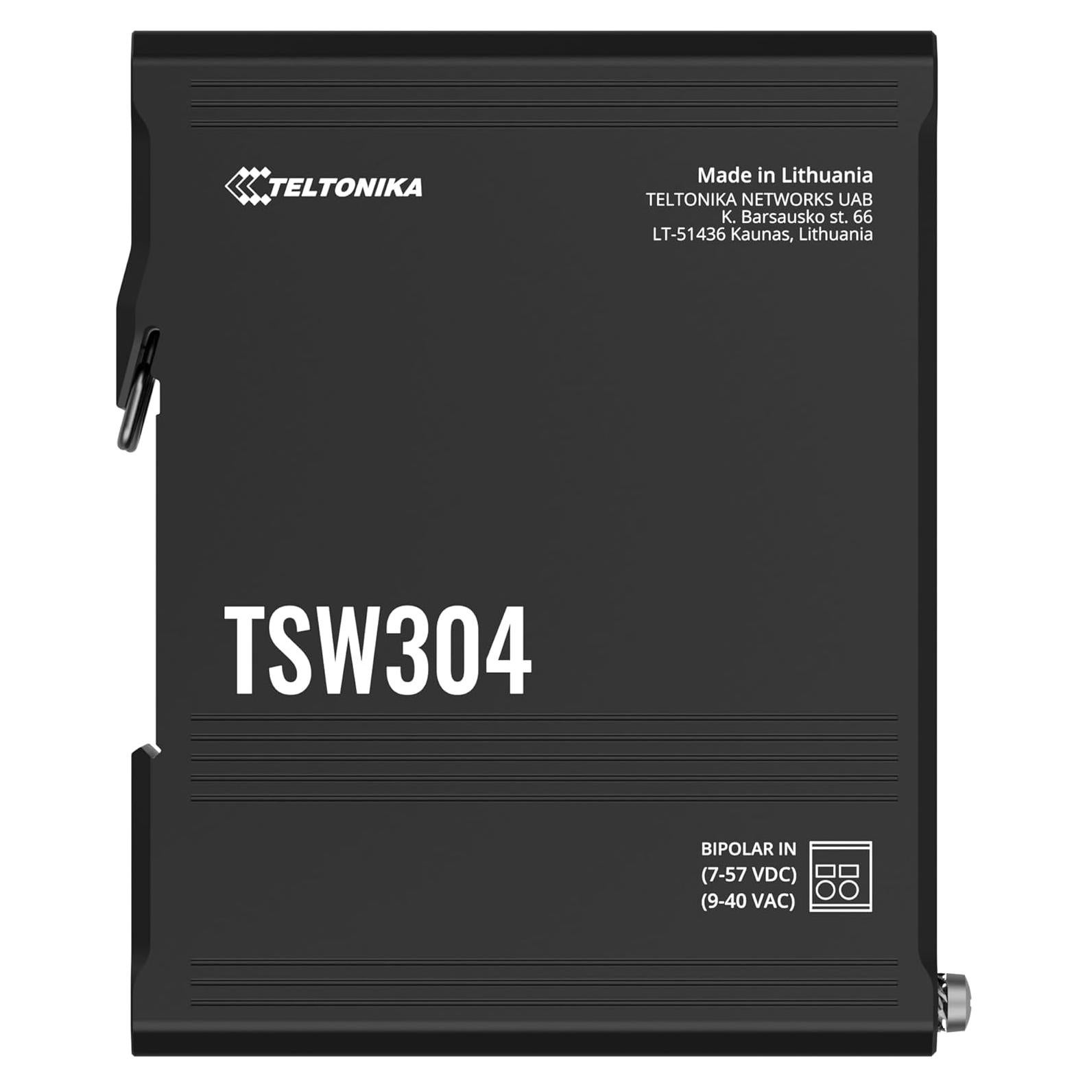 Interruptor de Riel DIN Teltonika TSW304 50x50x28cm 300g