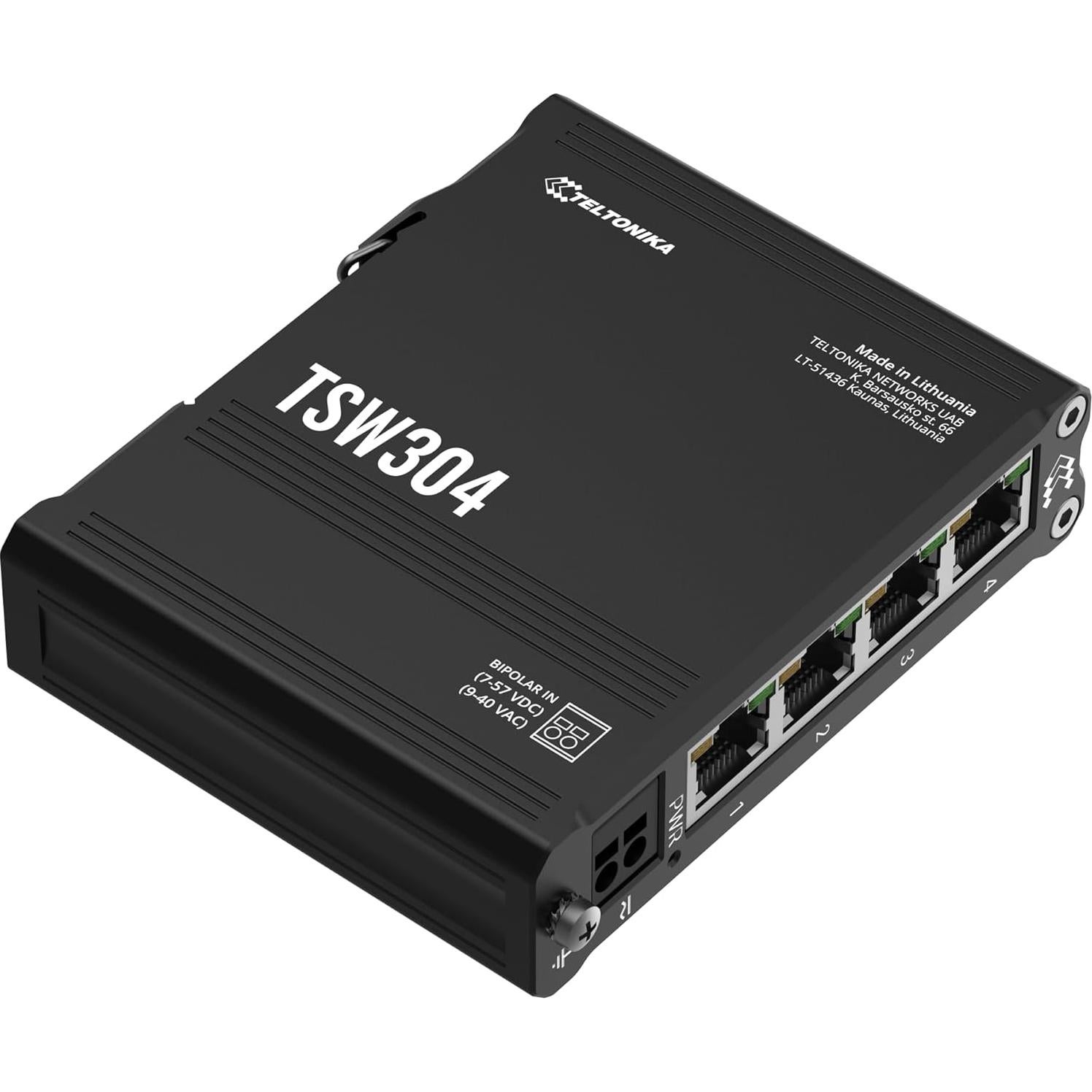 Interruptor de Riel DIN Teltonika TSW304 50x50x28cm 300g