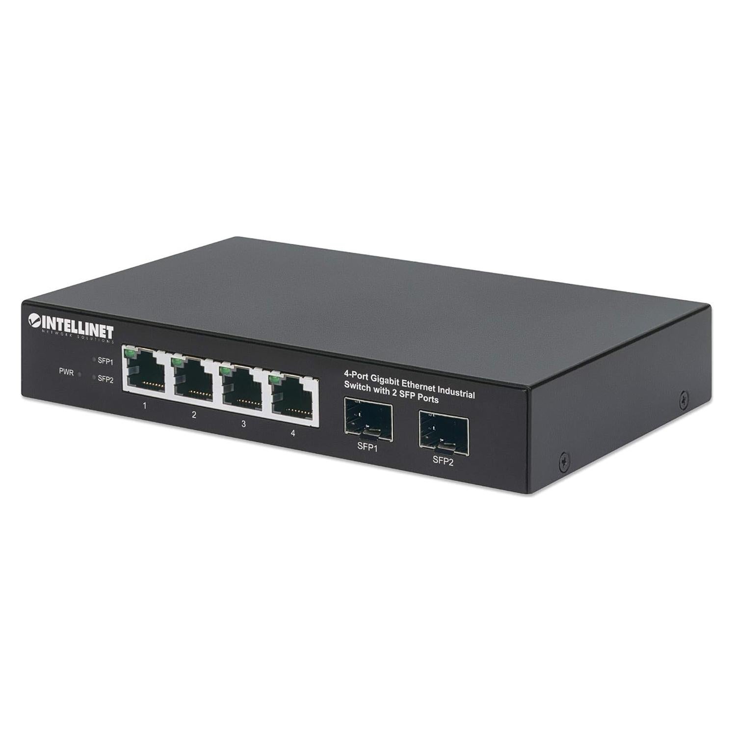 Interruptor Industrial Gigabit Ethernet Intellinet 4 Puertos SFP