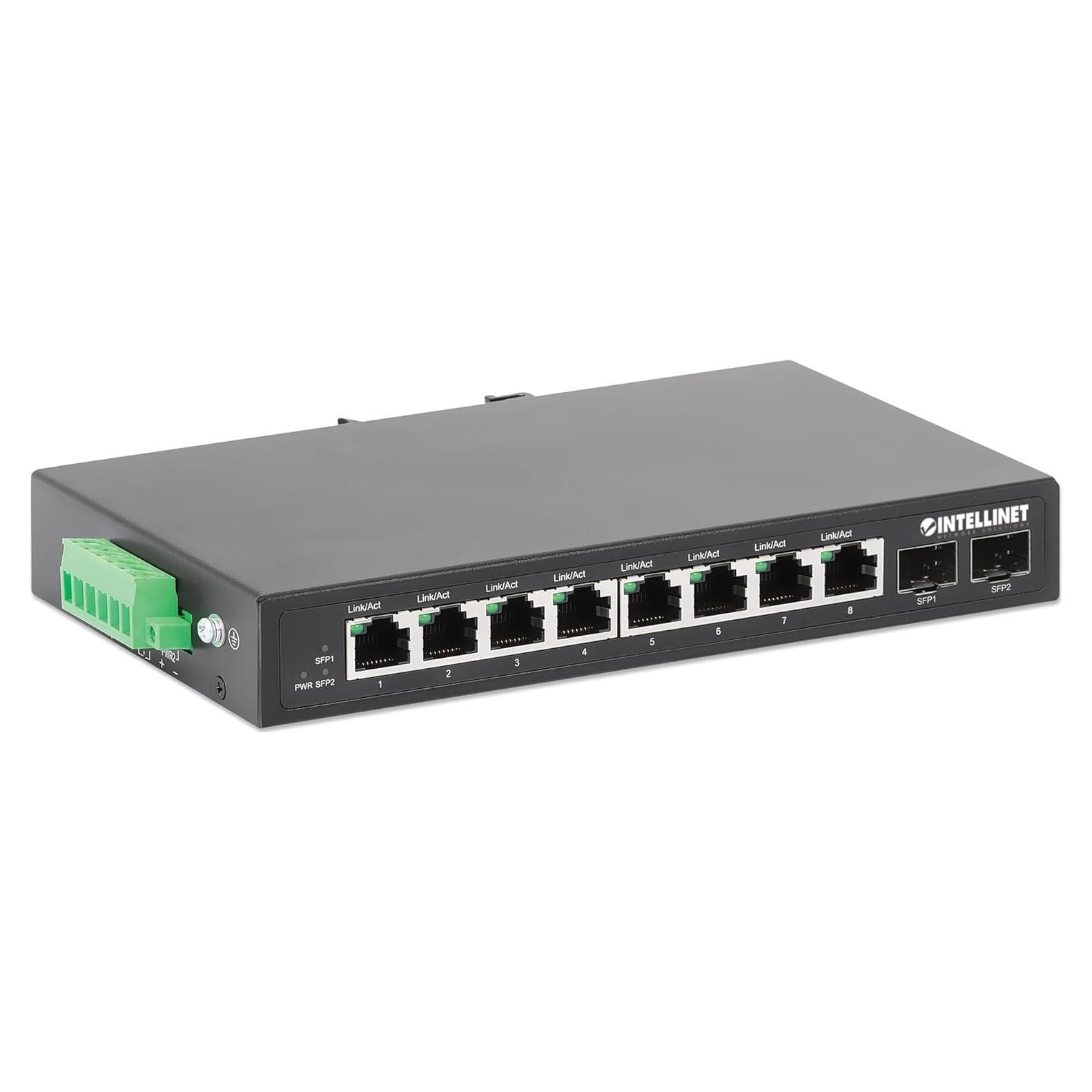 Switch Industrial Ethernet Gigabit 8 Puertos Intellinet IP40