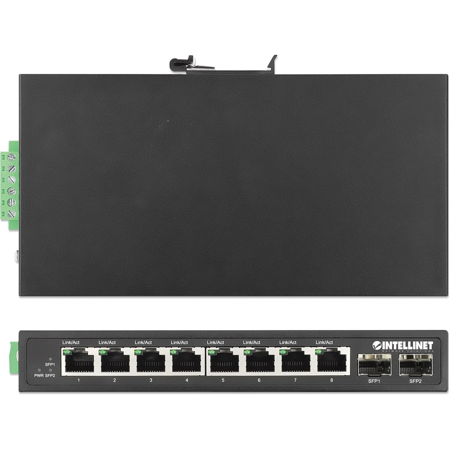 Switch Industrial Ethernet Gigabit 8 Puertos Intellinet IP40