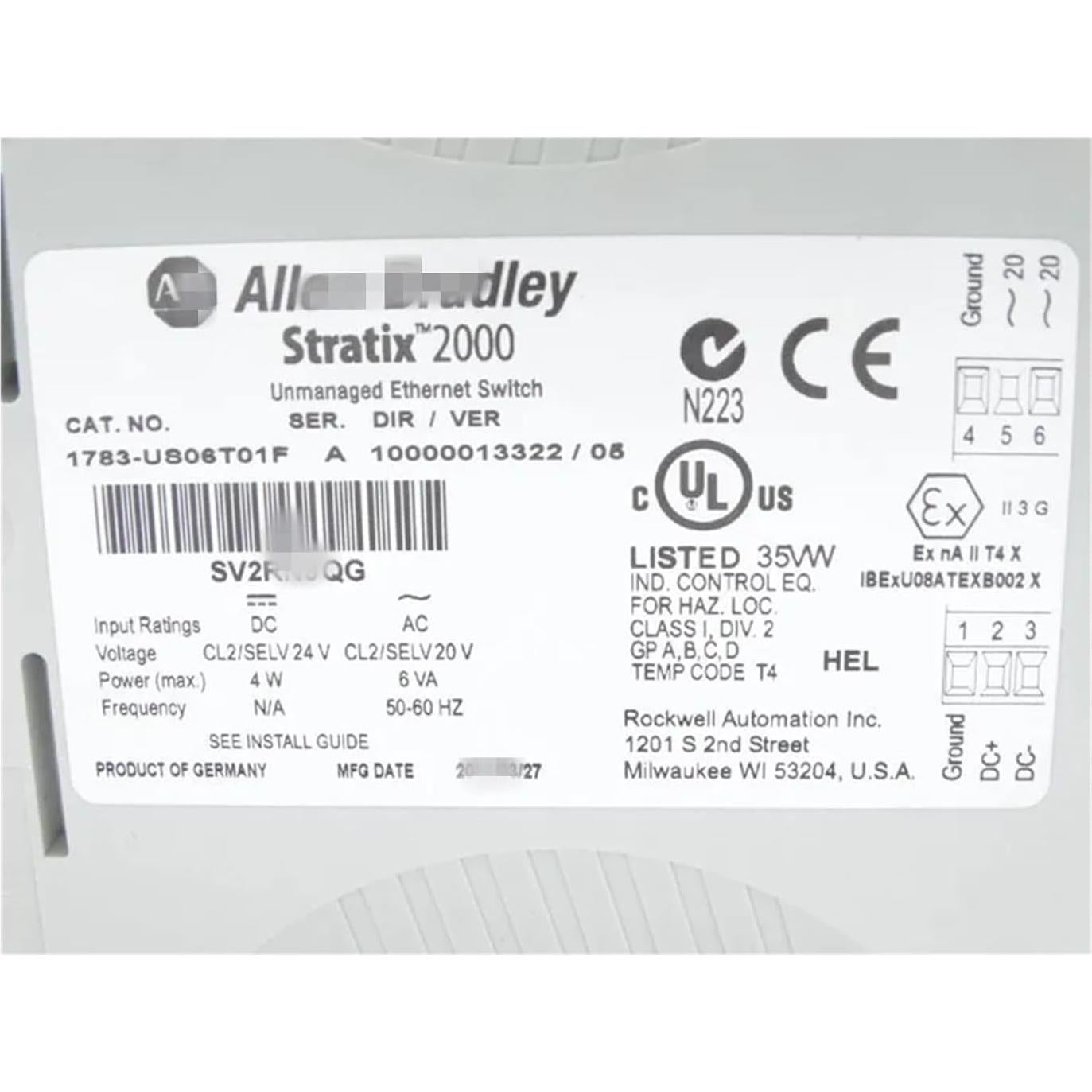 Módulo PLC Stratix 2000 1783-US06T01F 3+1 Puertos Ethernet