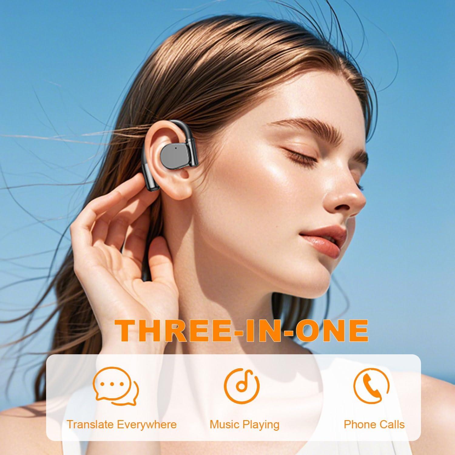 Auriculares Traductores Bapick AI 144 Idiomas Bluetooth Negro