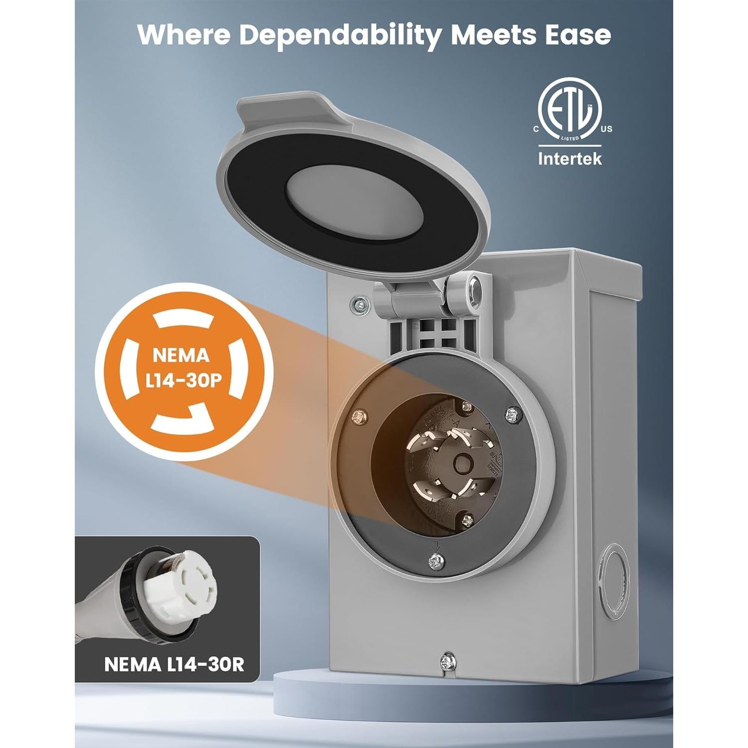 Caja de Entrada de Energía SURAIELEC 30A NEMA L14-30P 7500W