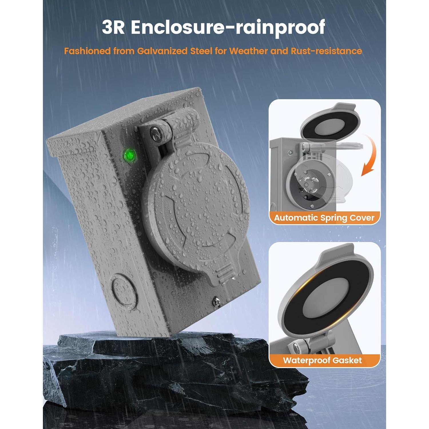 Caja de Entrada de Energía SURAIELEC 30A NEMA L14-30P 7500W