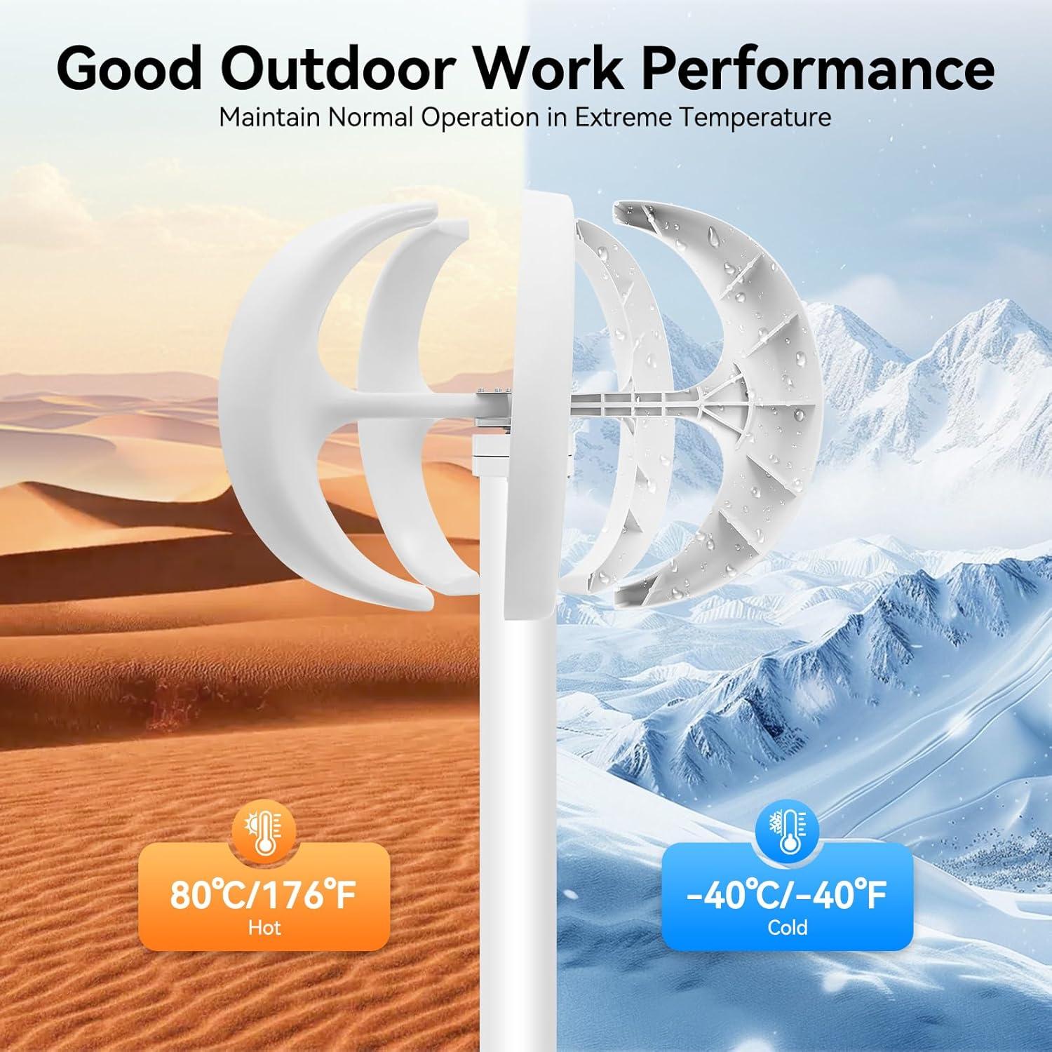 Generador Eólico Lantern 600W Vertical con Controlador IP67