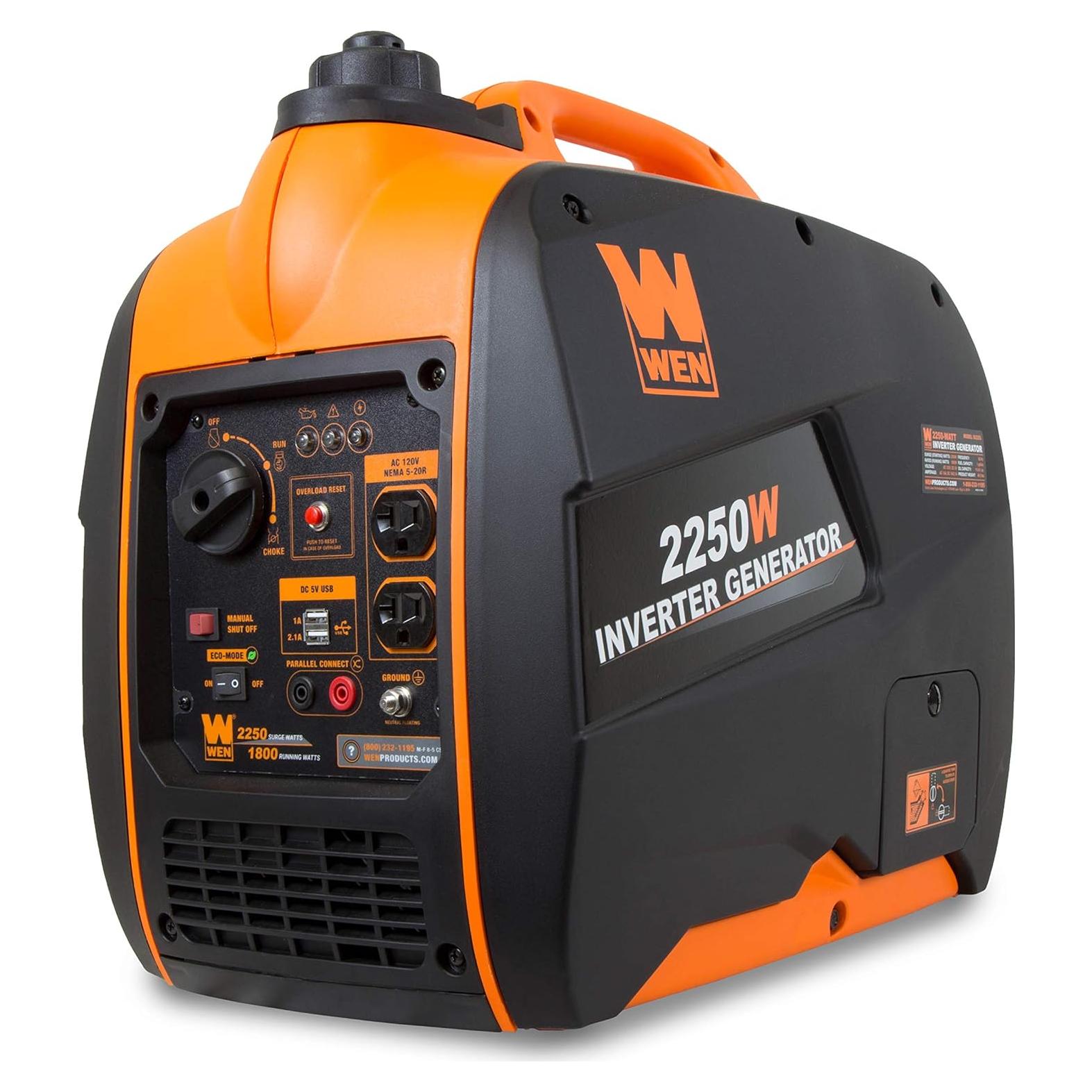 Generador Inversor WEN 56225i 2250W Gas Portátil Silencioso