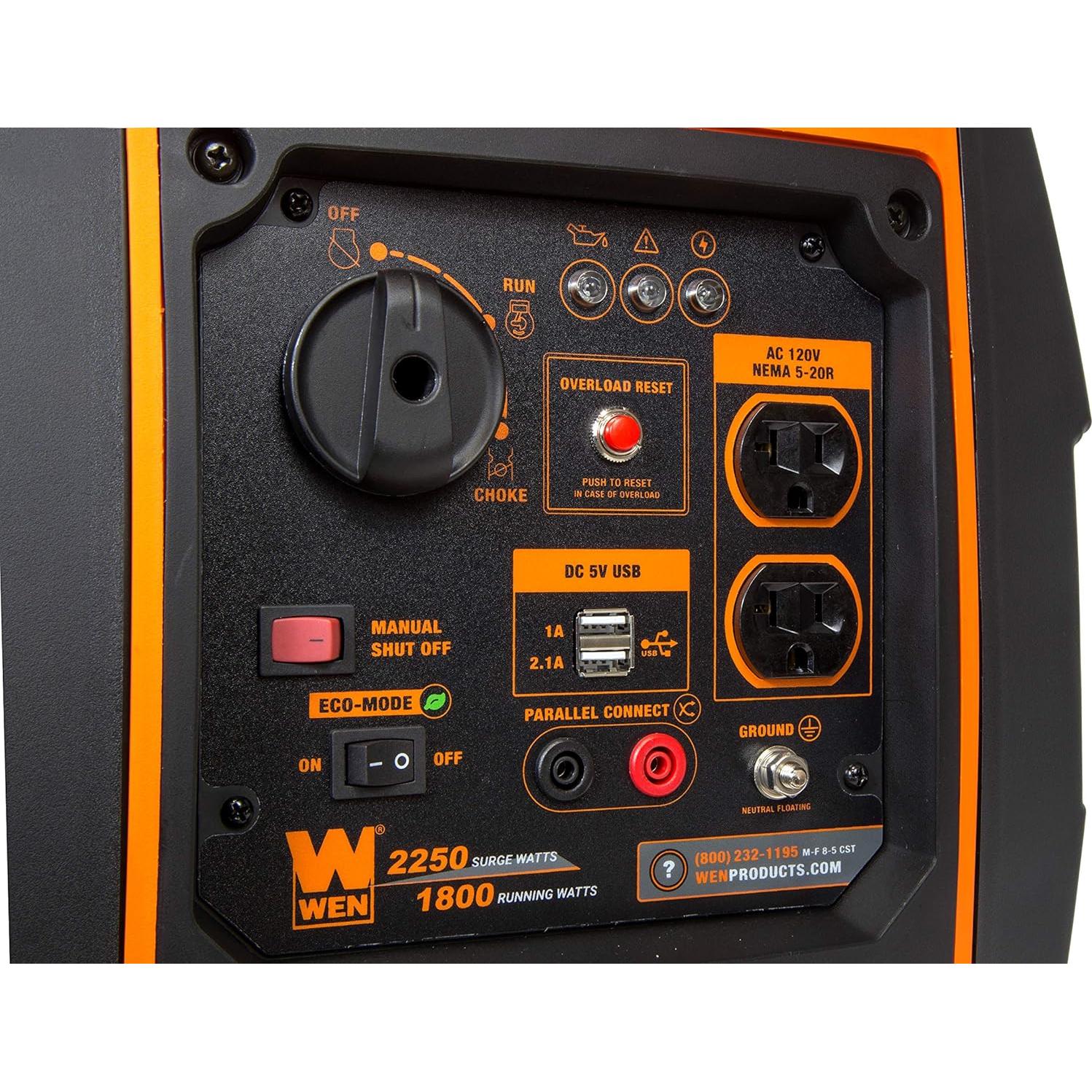 Generador Inversor WEN 56225i 2250W Gas Portátil Silencioso