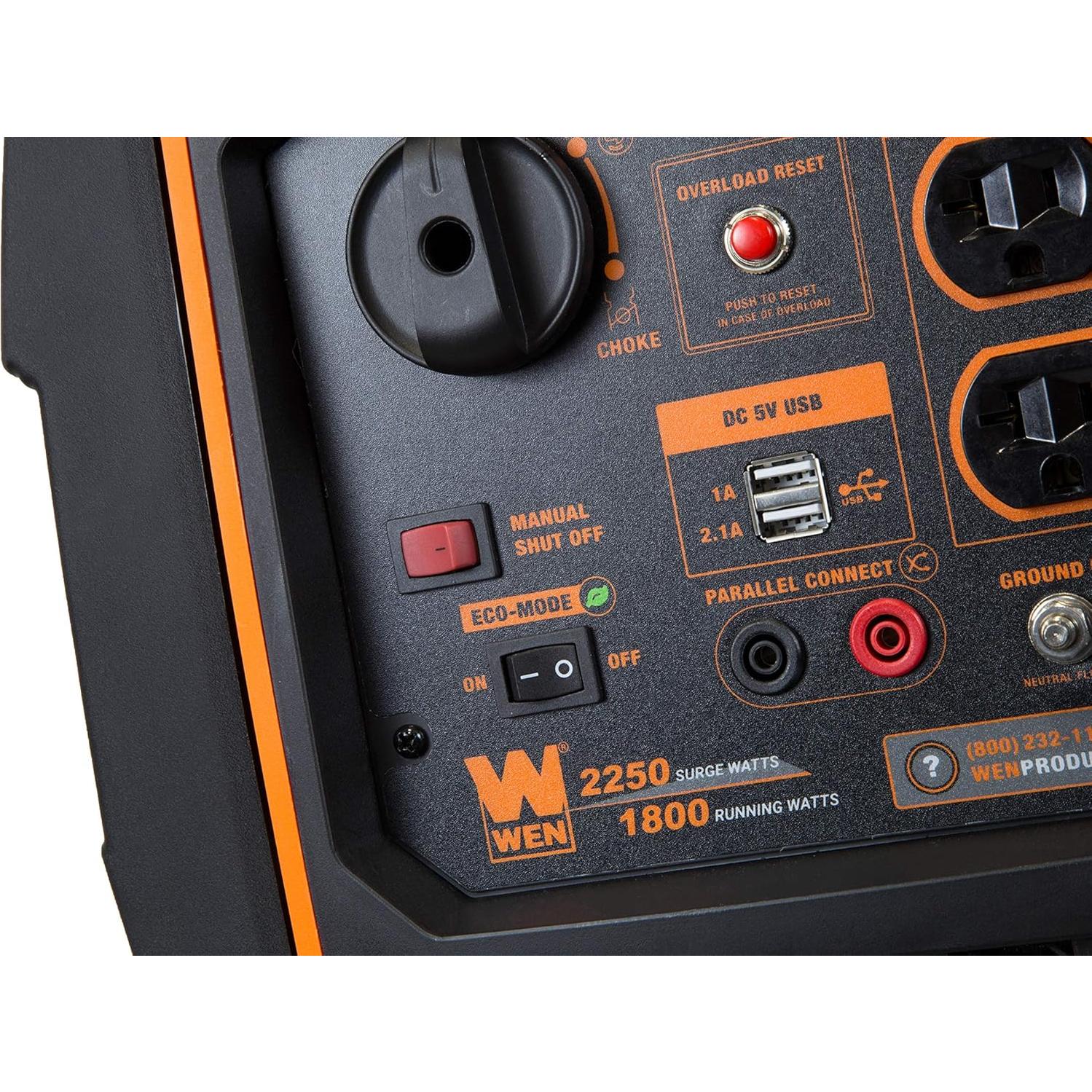 Generador Inversor WEN 56225i 2250W Gas Portátil Silencioso