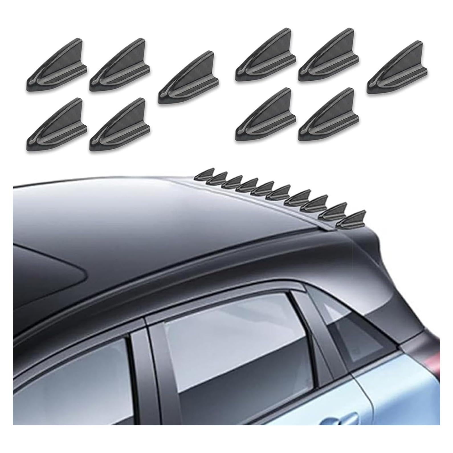 10 PCS Antena Aleta de Tiburón Awlbed Fibra Carbono Negra