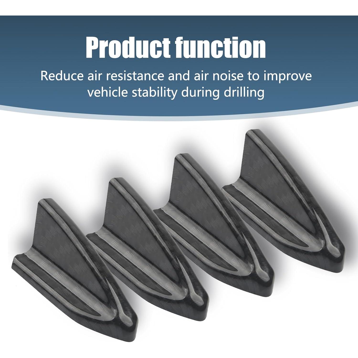 10 PCS Antena Aleta de Tiburón Awlbed Fibra Carbono Negra