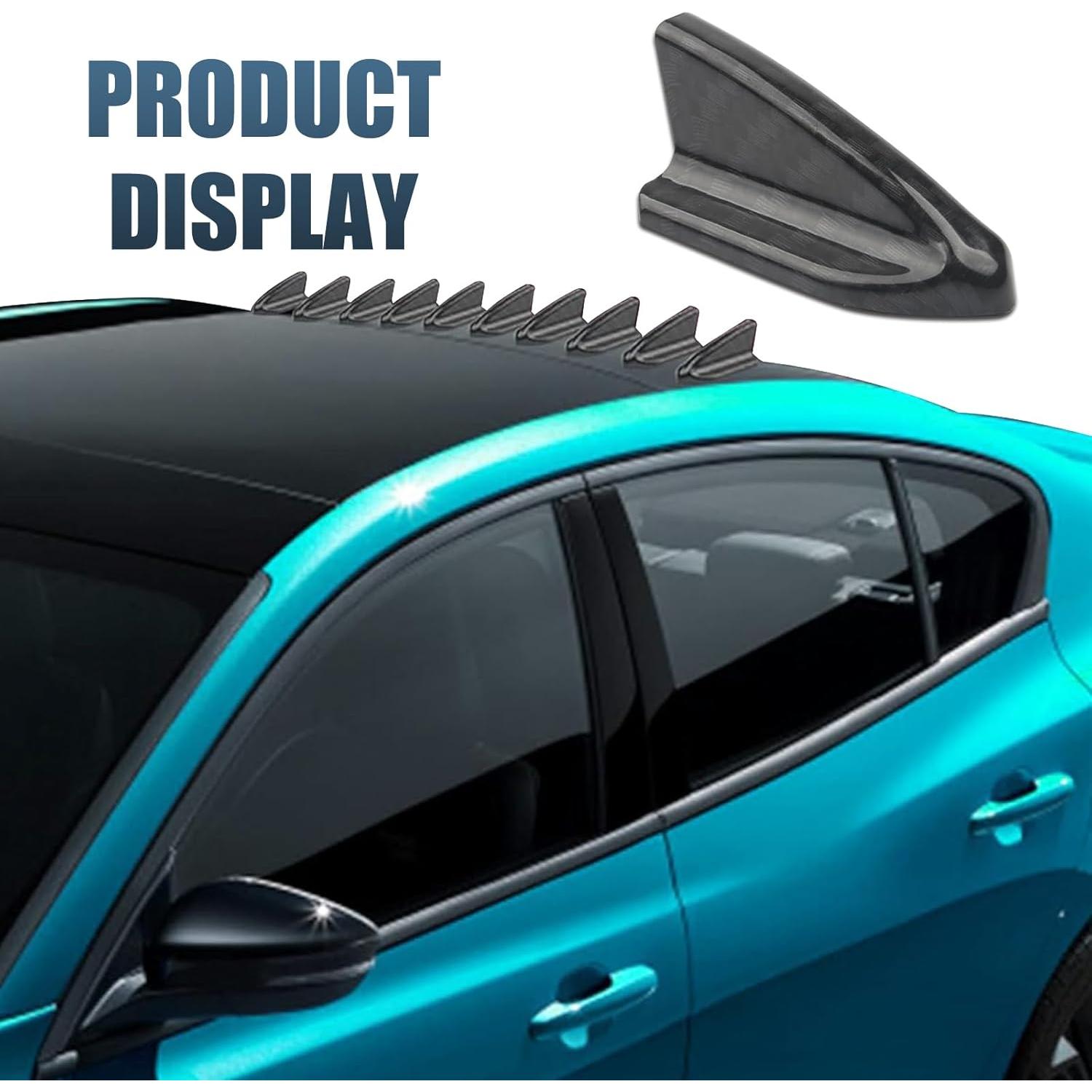 10 PCS Antena Aleta de Tiburón Awlbed Fibra Carbono Negra