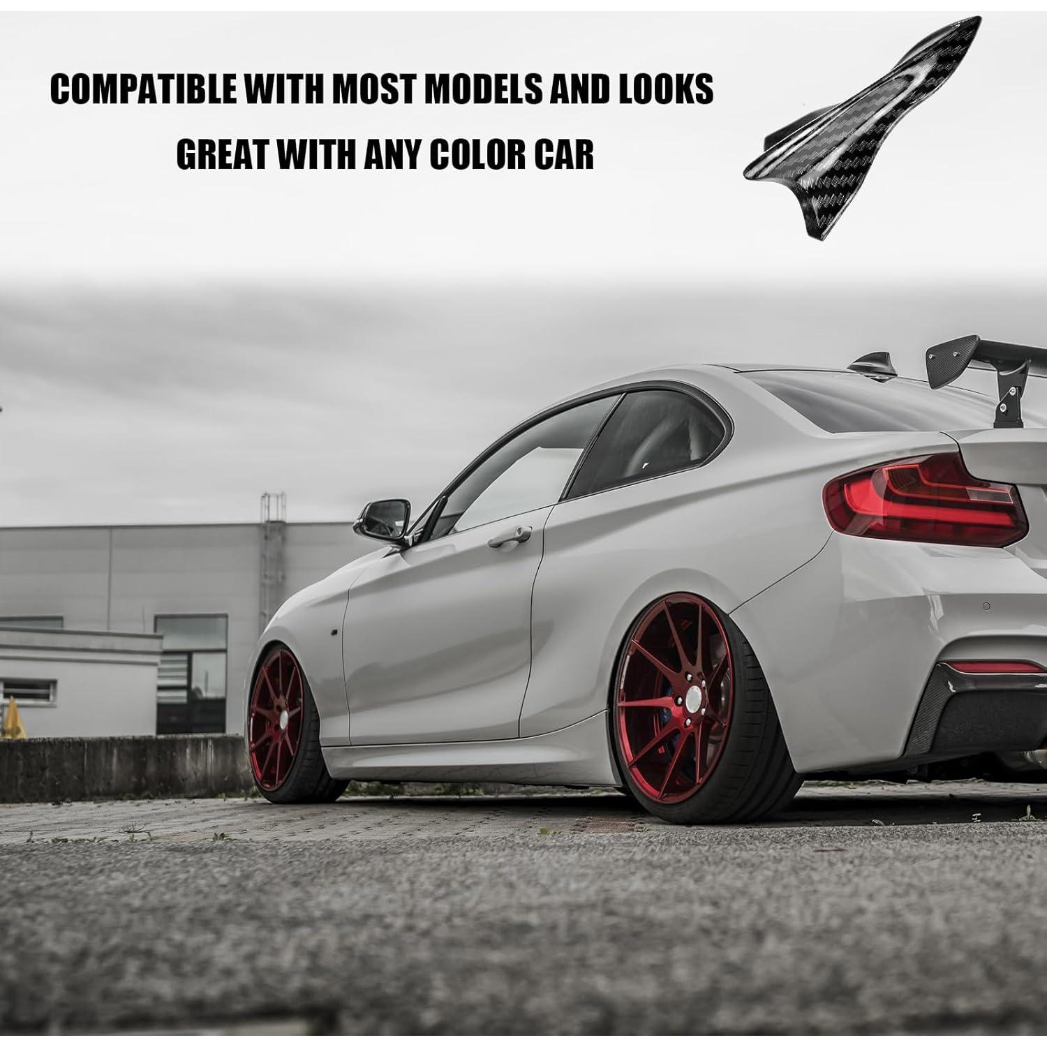 10 PCS Difusores de Aleta de Tiburón YTFRL para Auto - Fibra de Carbono