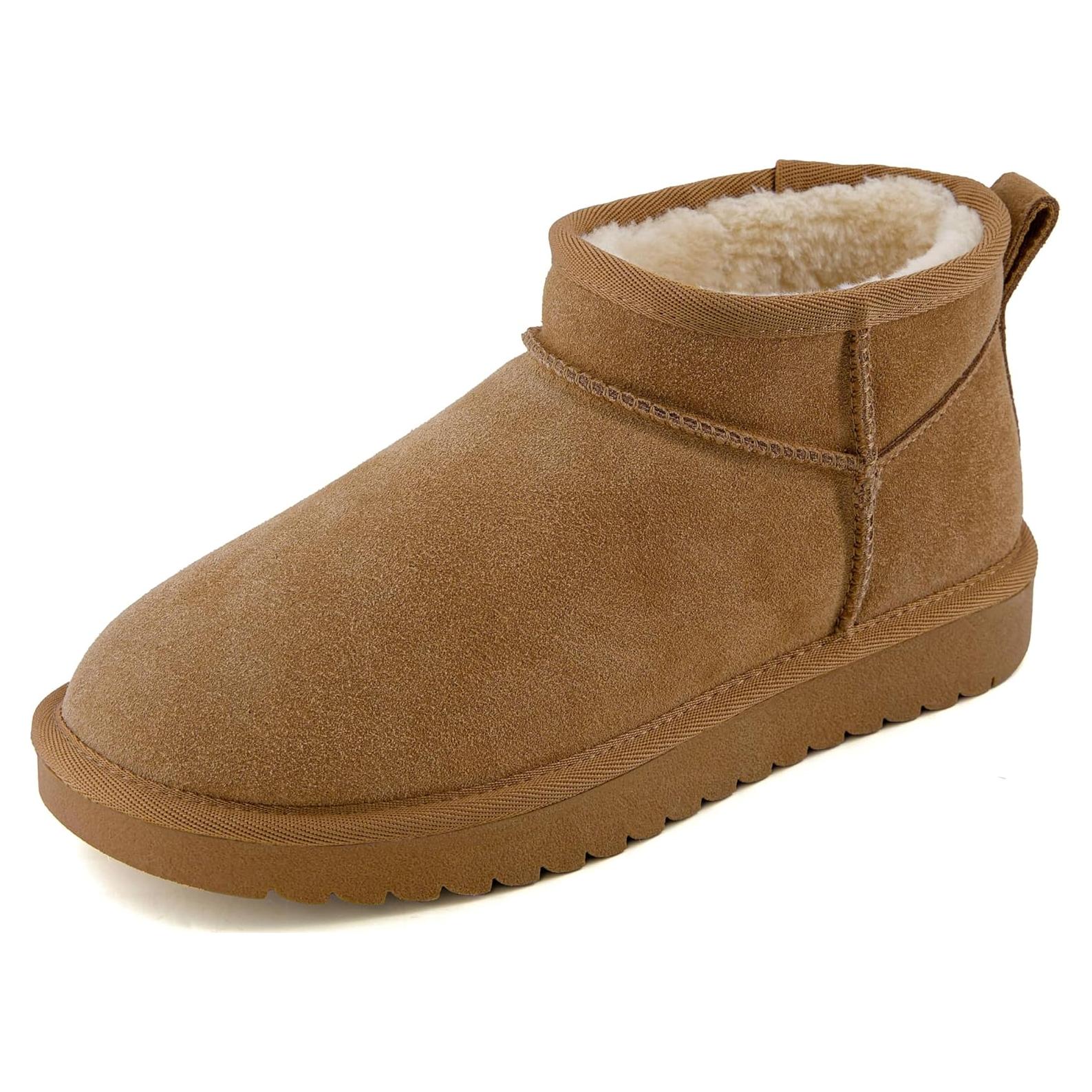 Botas de Nieve CUSHIONAIRE Hip 2 Mujer Ante Castaño