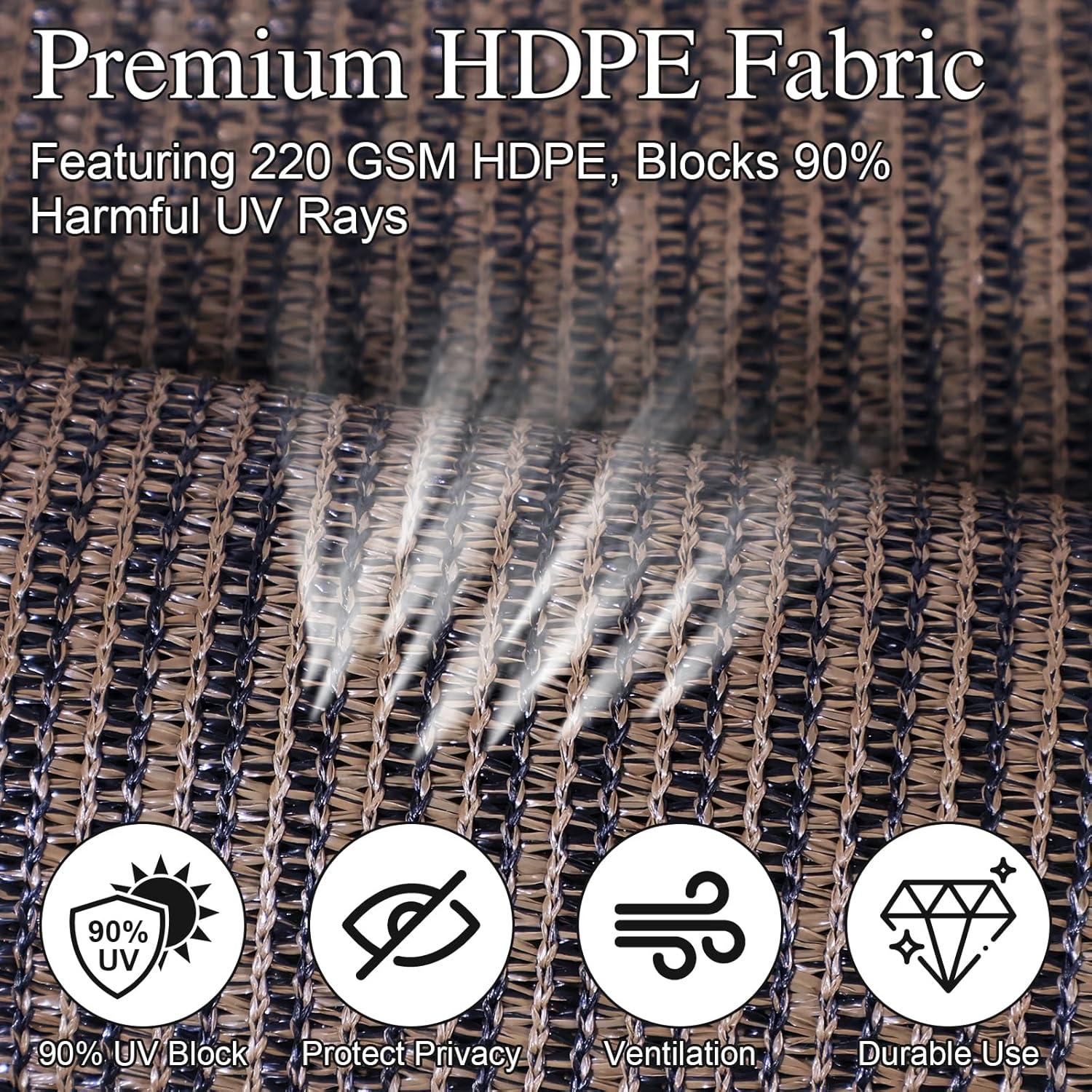 Persianas de Rodillo Amagenix 2.44m x 2.44m Mocha UV 90%