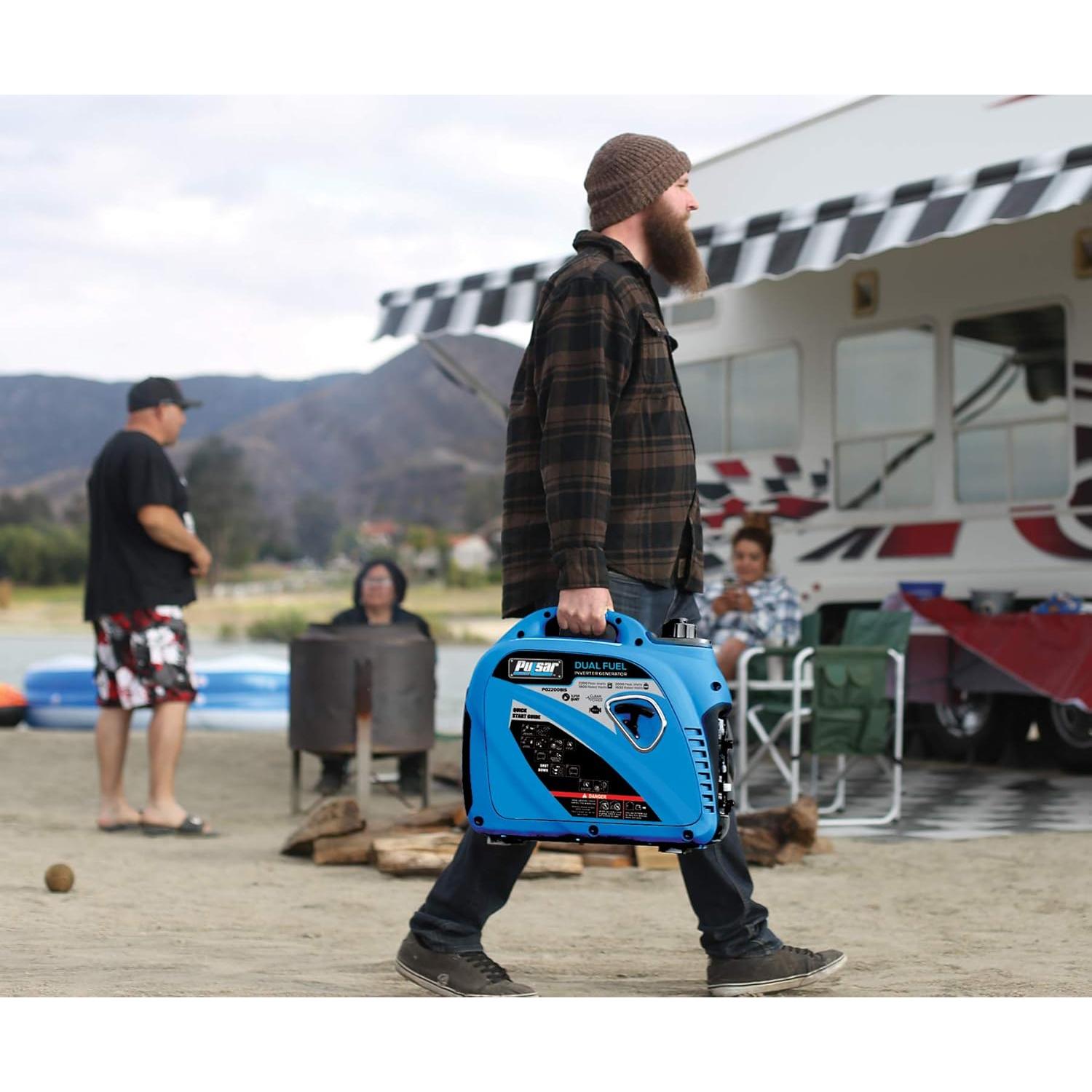 Generador Inversor Silencioso Pulsar PG2200BiS 2200W Doble Combustible