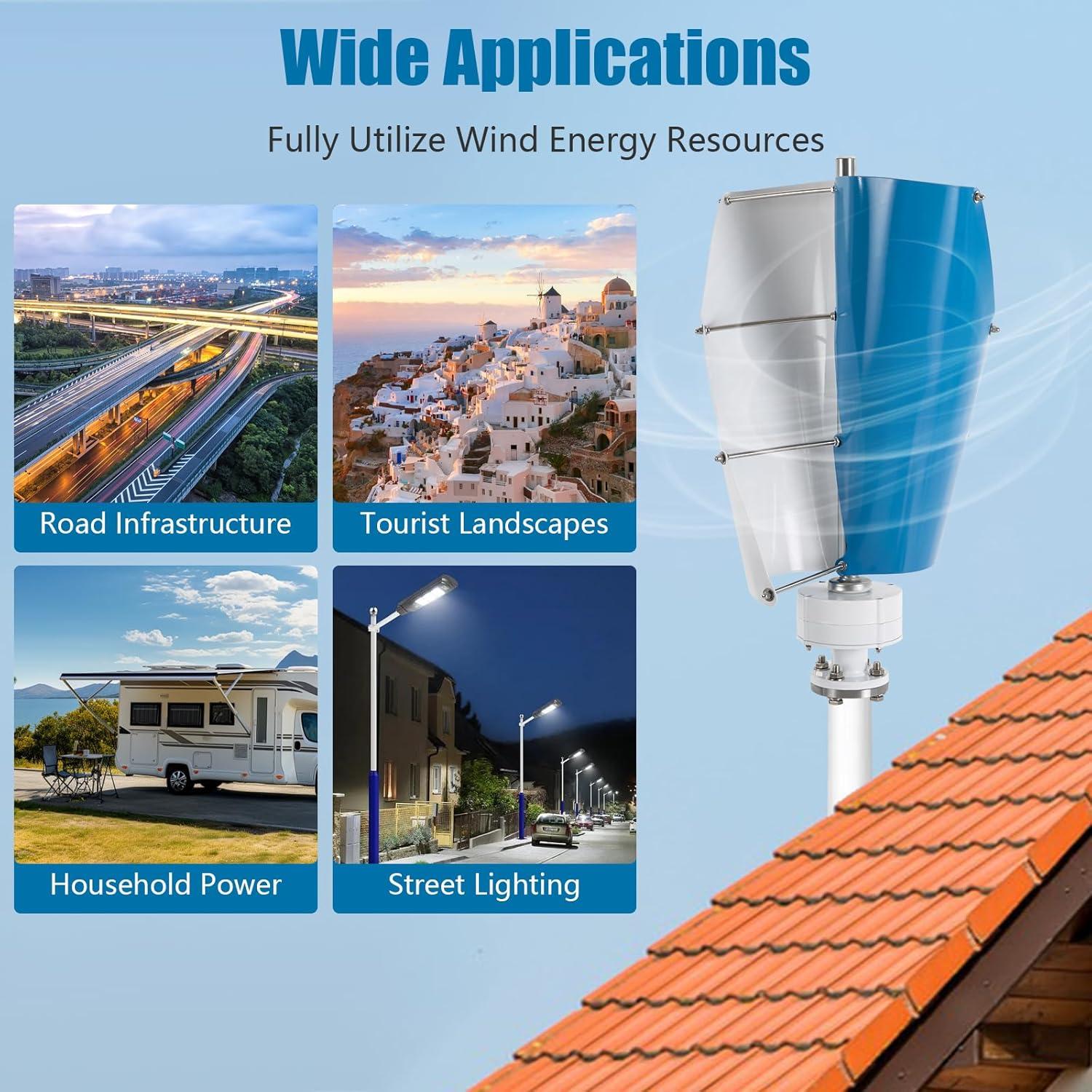 Turbina Eólica 100W 12V IOENC con Controlador Automático