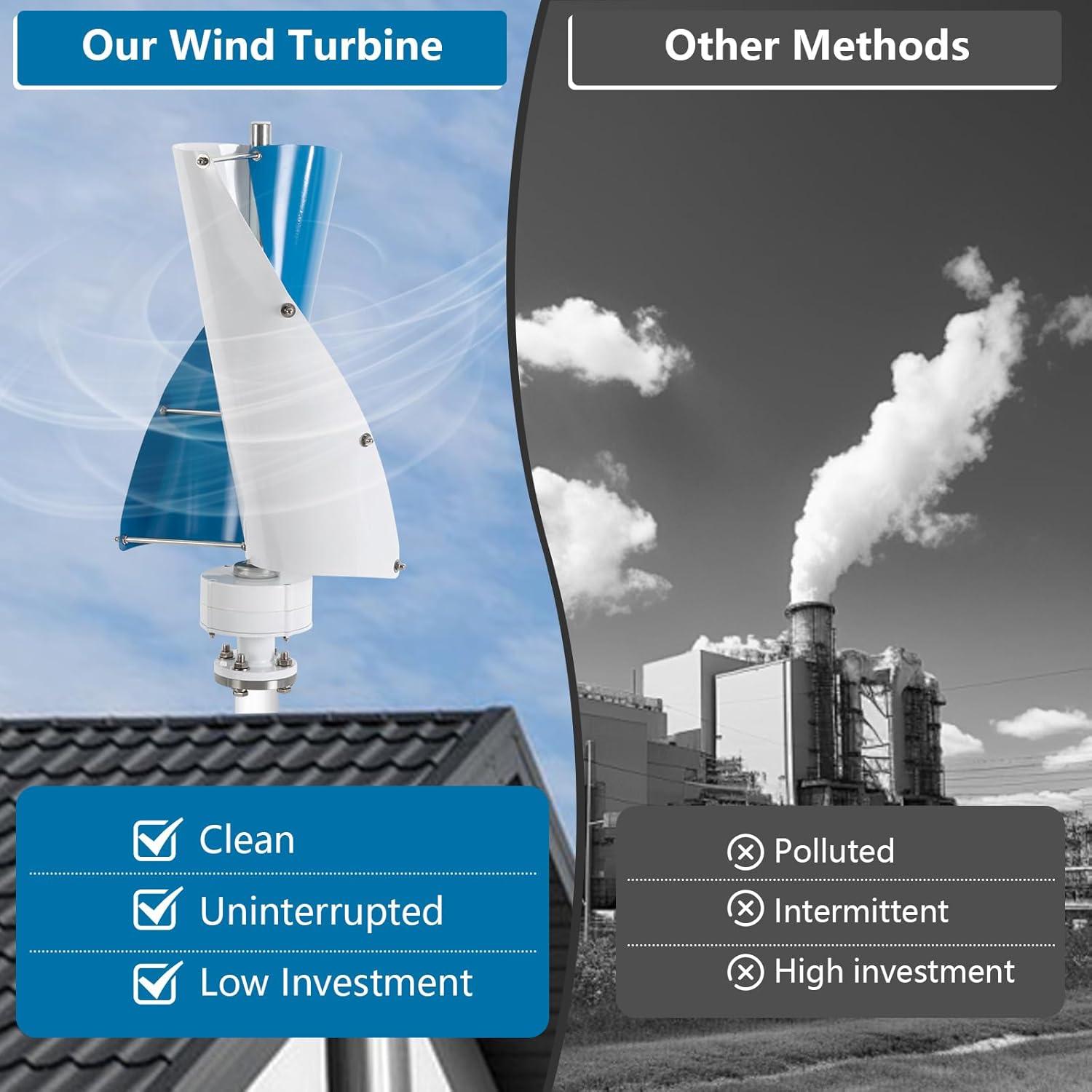 Turbina Eólica 100W 12V IOENC con Controlador Automático