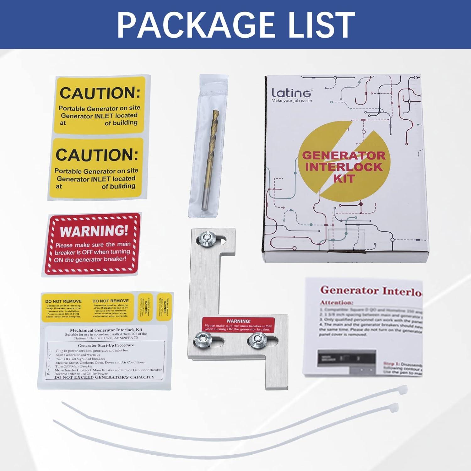 Kit de Bloqueo de Generador LATING para Paneles ITE 200A