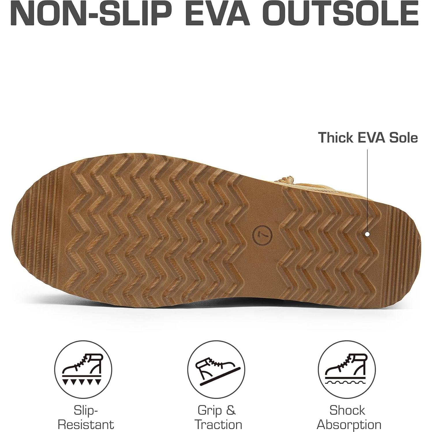 Botas de Nieve DREAM PAIRS Mini Plataforma Castaño 5cm