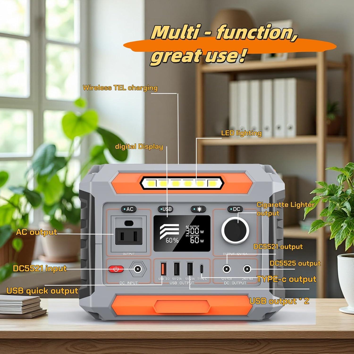 Estación de Energía Portátil OTHC A3B 300W 288Wh Carga Rápida