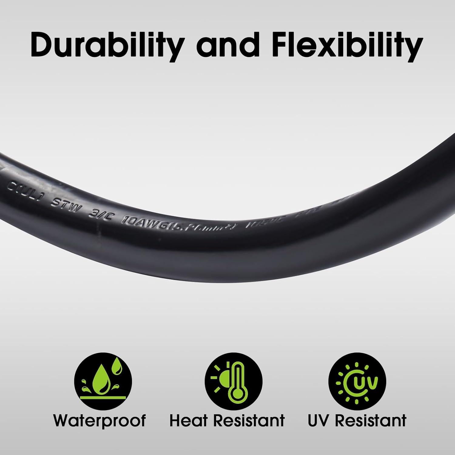 Cable de extensión generador 7.62m Huyang 30A a 50A NEMA