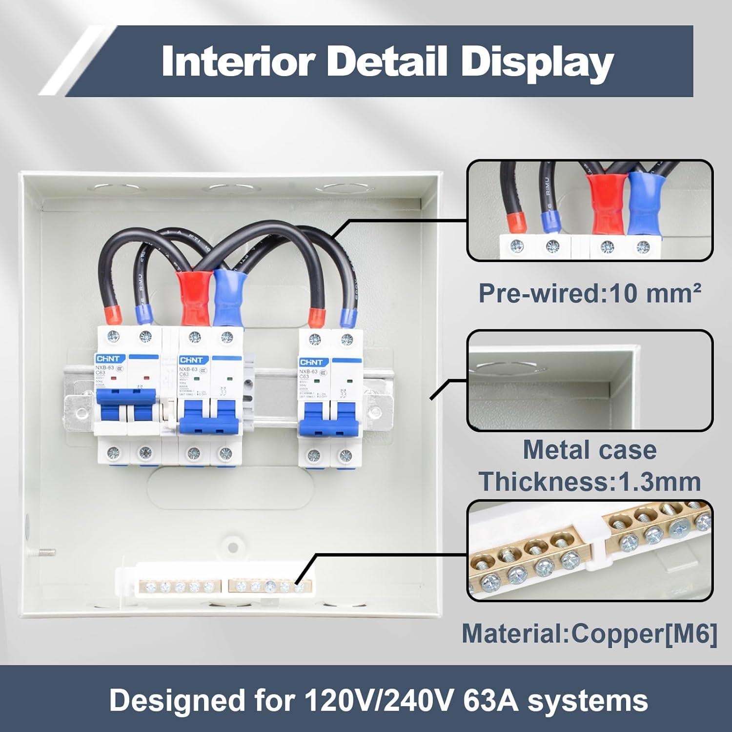 Interruptor de Transferencia Manual Sekelo 63A 120/240V