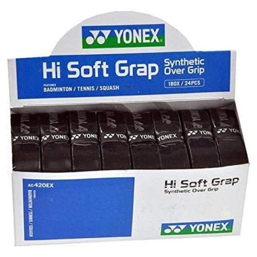 Agarre para raqueta Yonex Hi Soft GRAP negro - Paquete 12