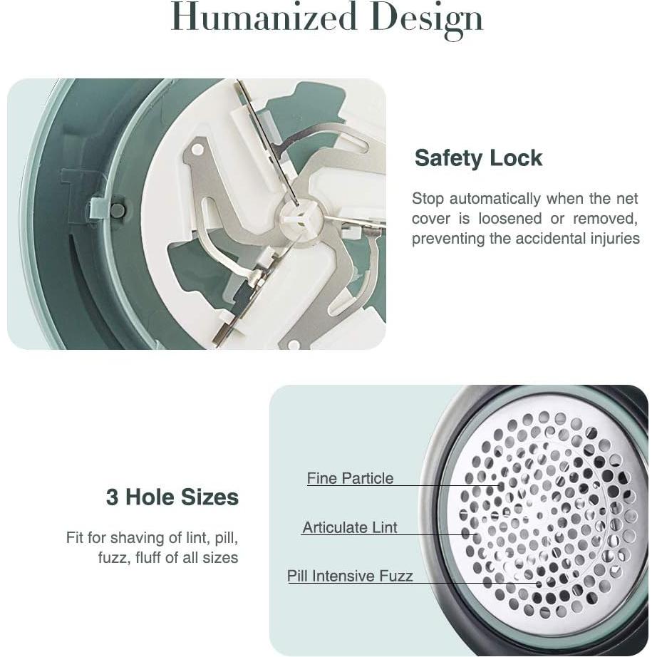 Quitapelusas Katouigb Recargable USB 3 Cuchillas Eficiente