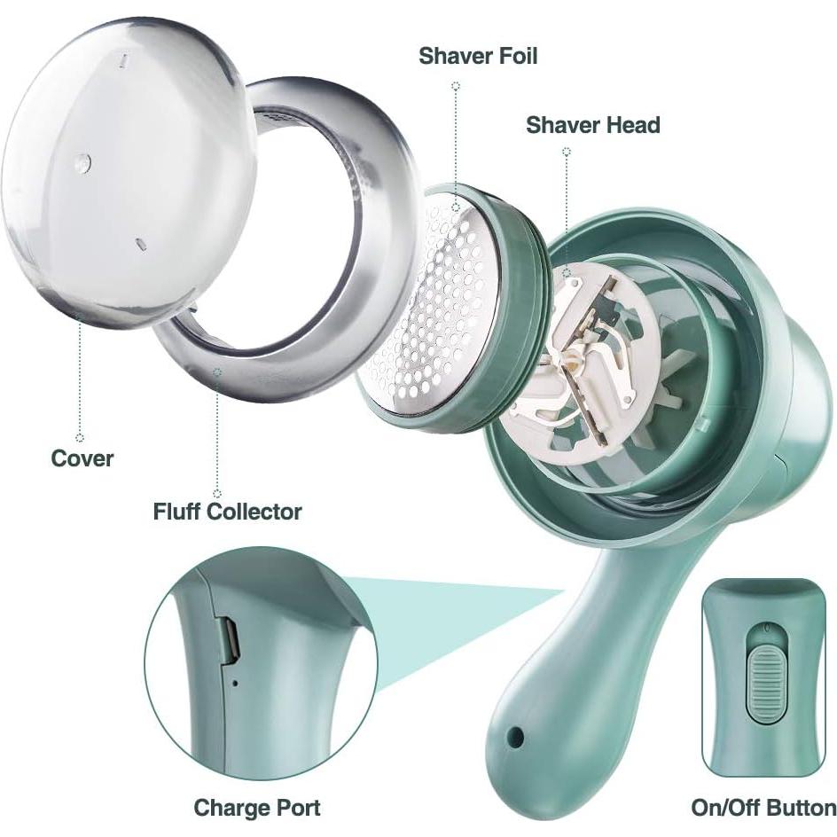 Quitapelusas Katouigb Recargable USB 3 Cuchillas Eficiente