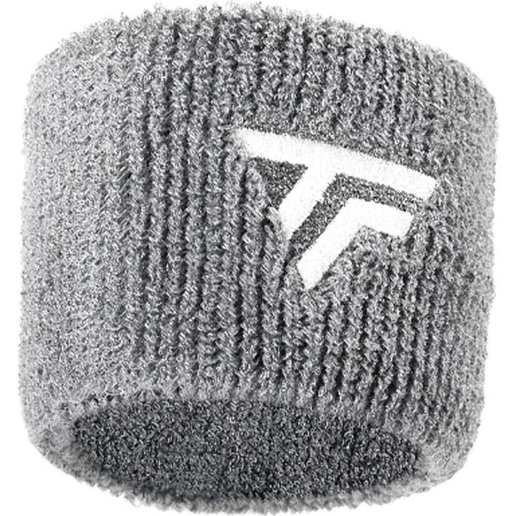 Muñequera Tecnifibre 2PK Gris - Absorbe Sudor, Lavable