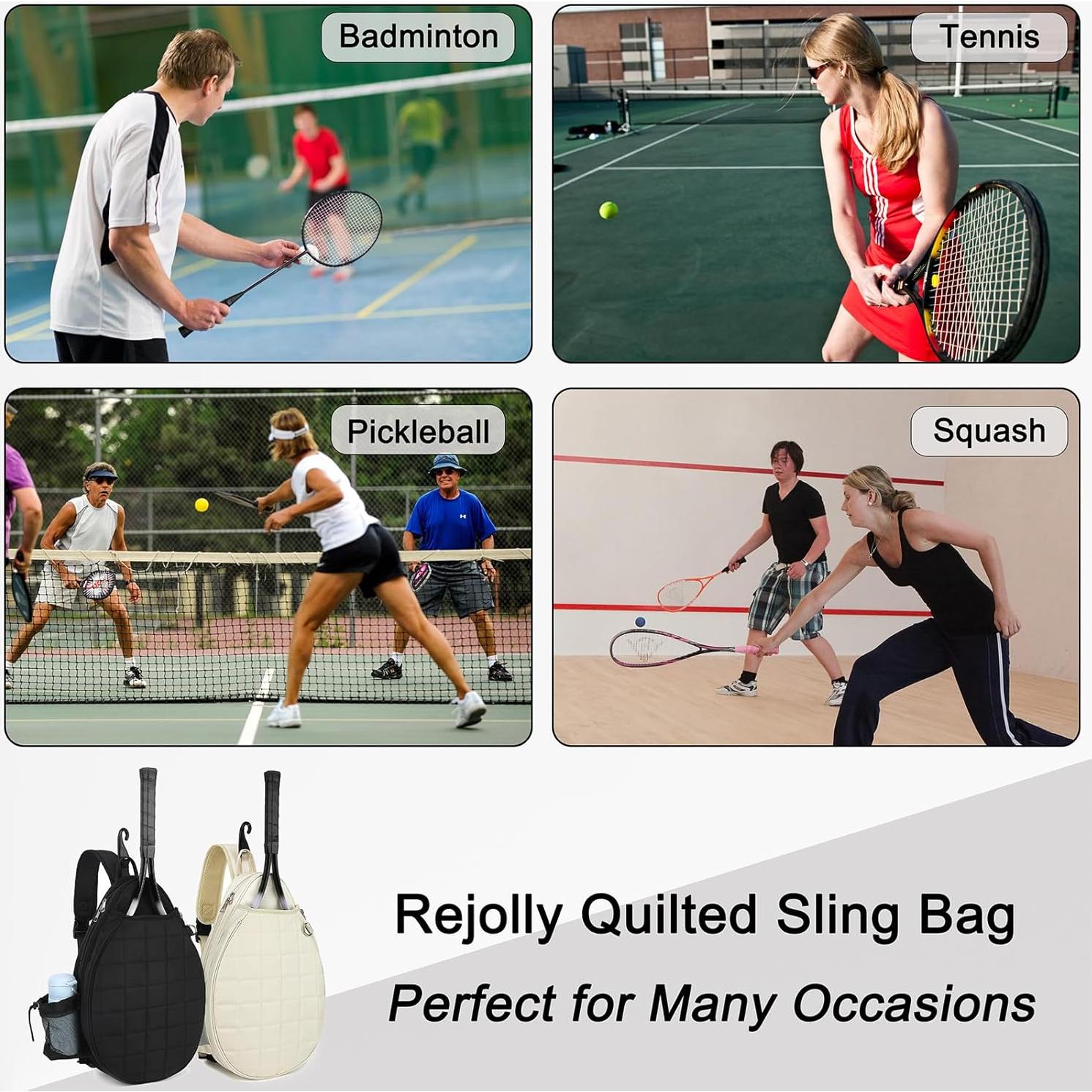 Bolsa de Hombro Rejolly para Raquetas de Tenis 30x10x46cm