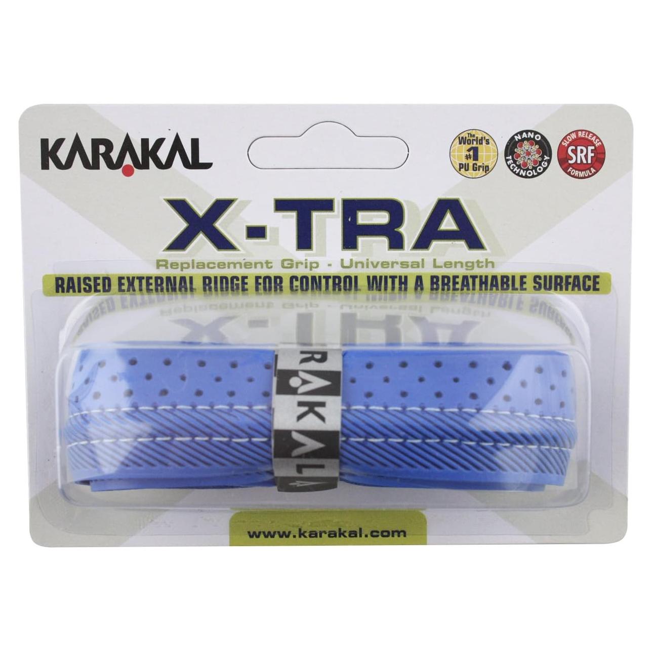 Grip de Reemplazo Karakal X-TRA Azul para Tenis, Squash y Bádminton