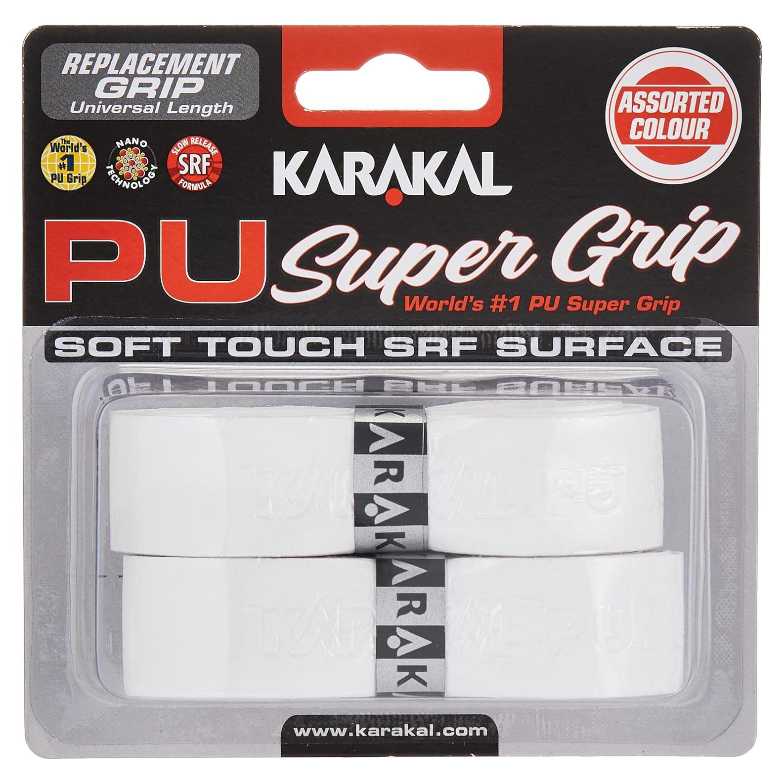 Empuñaduras Karakal PU Super Grip - 24 unidades - Blanco