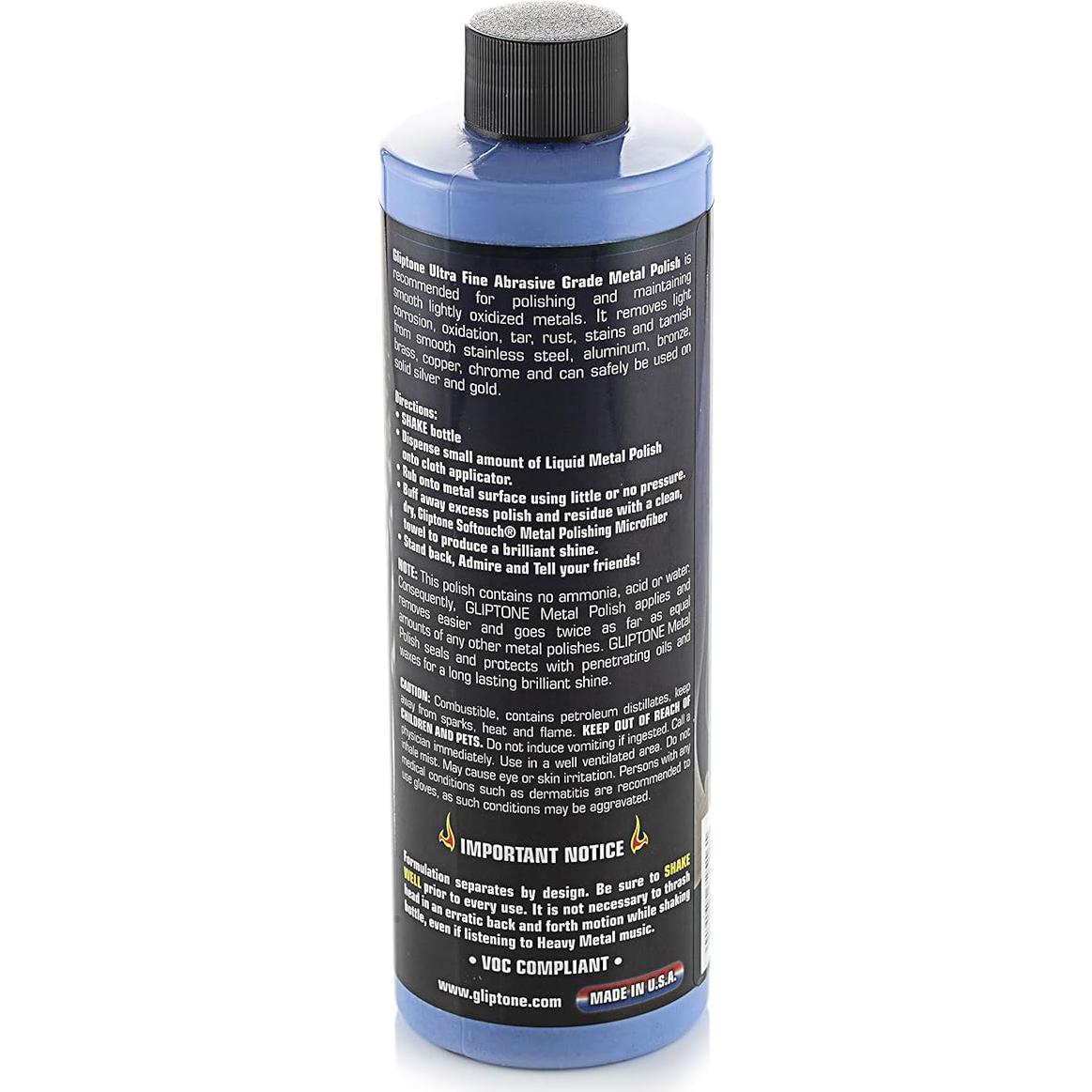 Pulidor de Metal Gliptone Ultra Fino 473 ml para Brillo