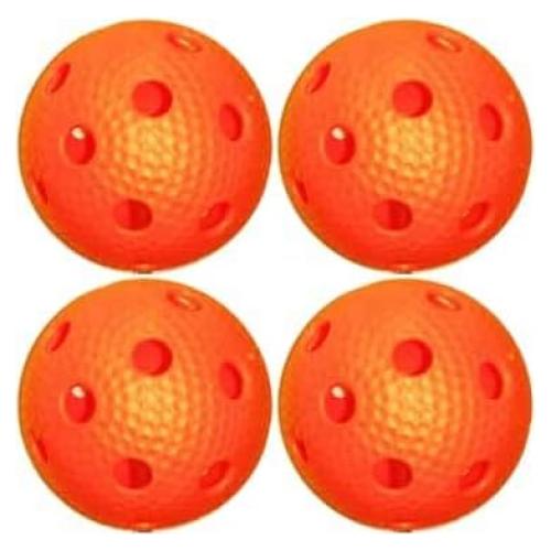 Bolsa de 4 Pelotas de Floorball Salming Aero Naranja