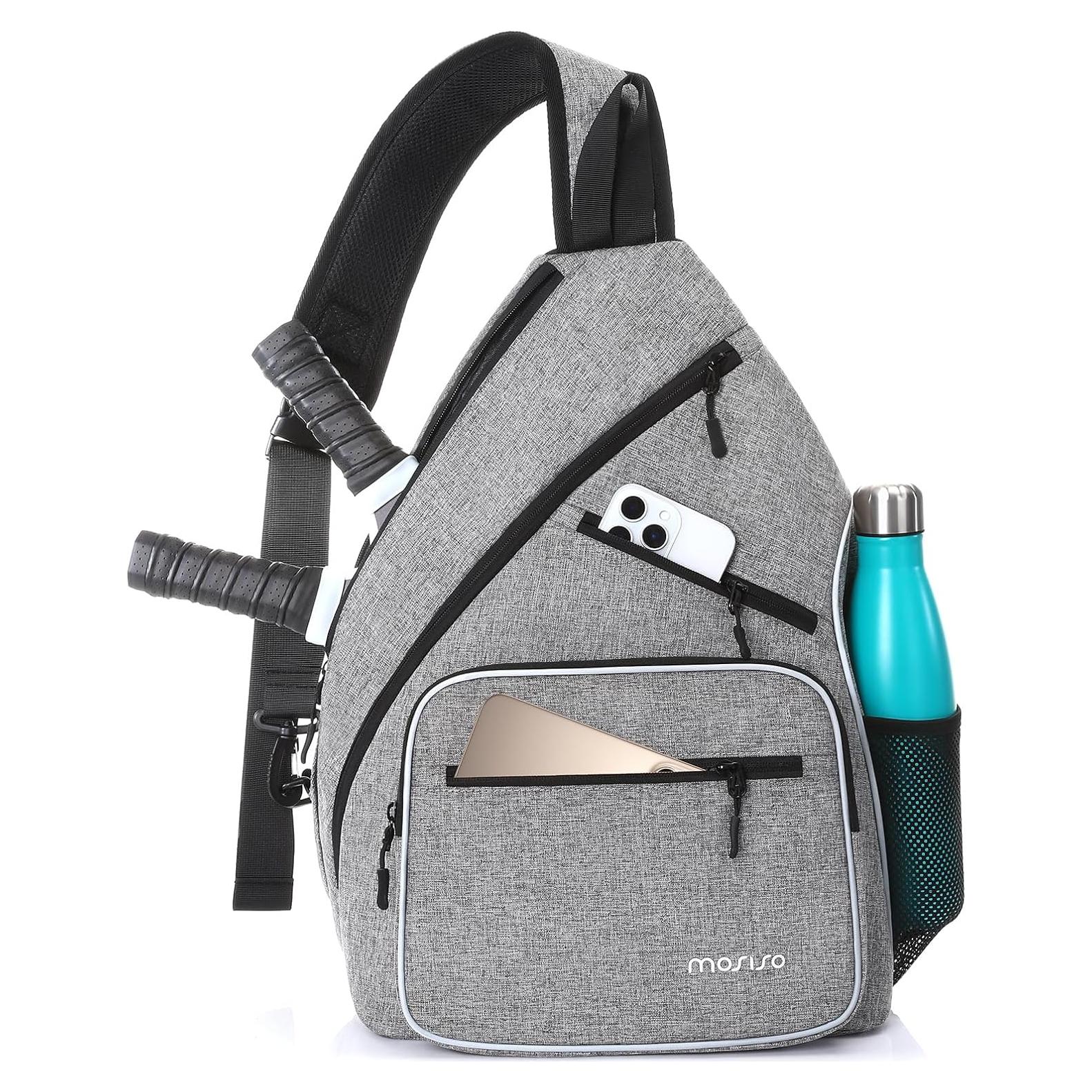 Bolsa de Pickleball MOSISO Unisex 46x36x22cm con 5 Bolsillos