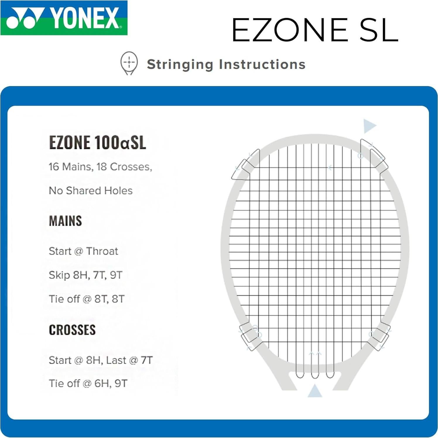 Raqueta de Tenis YONEX EZONE SL Blast Azul Grafito Junior