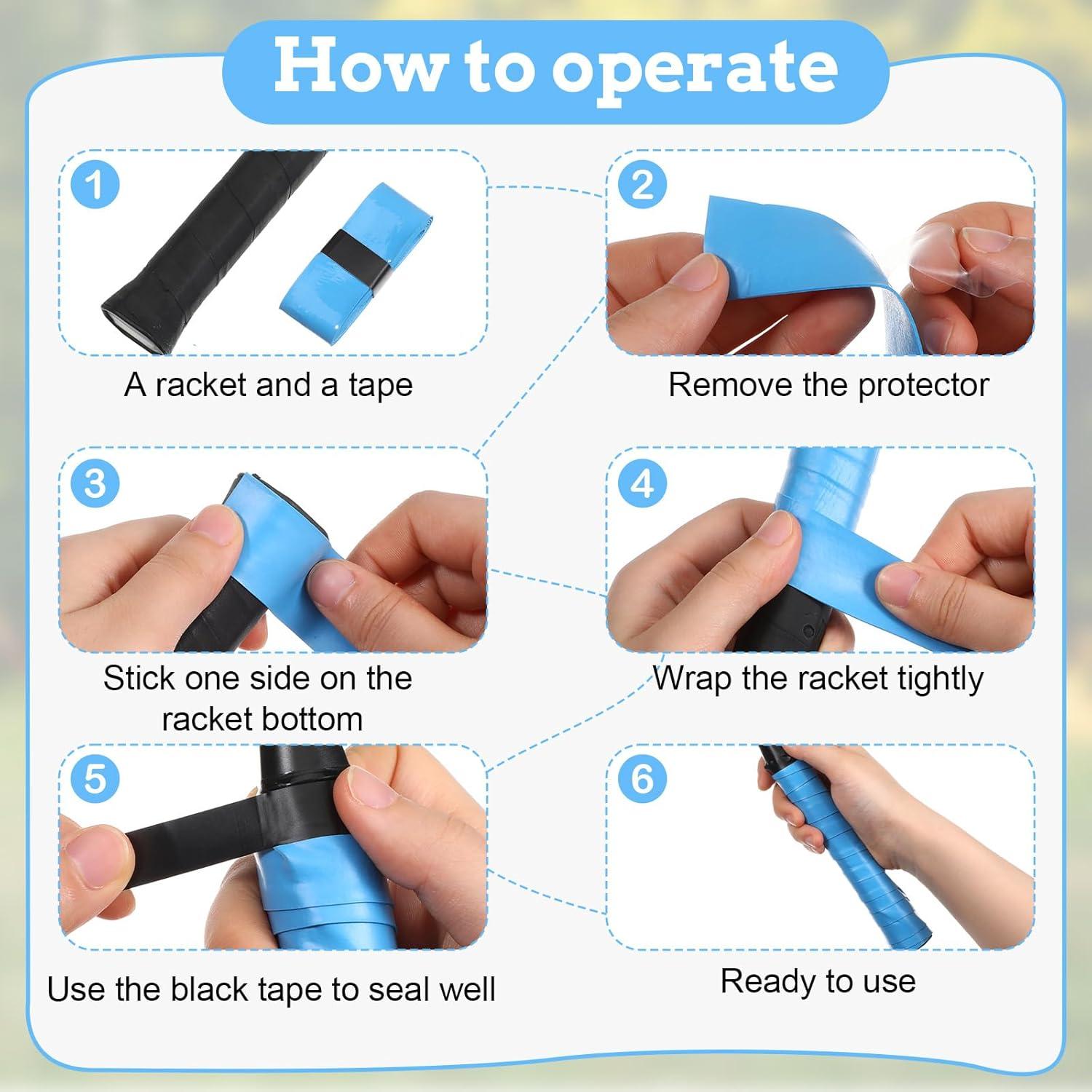 100 Overgrips Antideslizantes JJUNW para Raquetas de Tenis y Bádminton