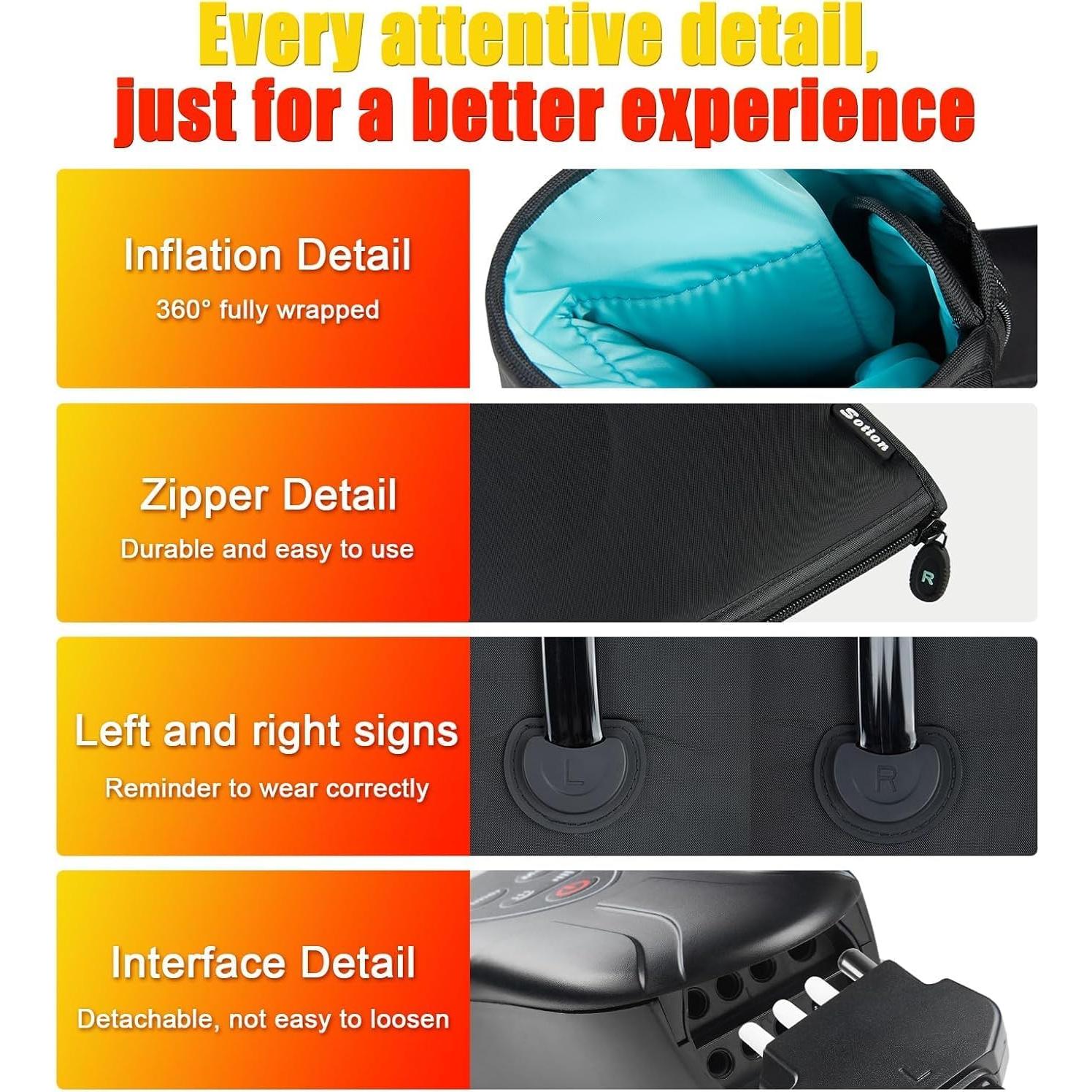 Masajeador de Piernas SLOTHMORE RF-ALM070 con Calor y Compresión