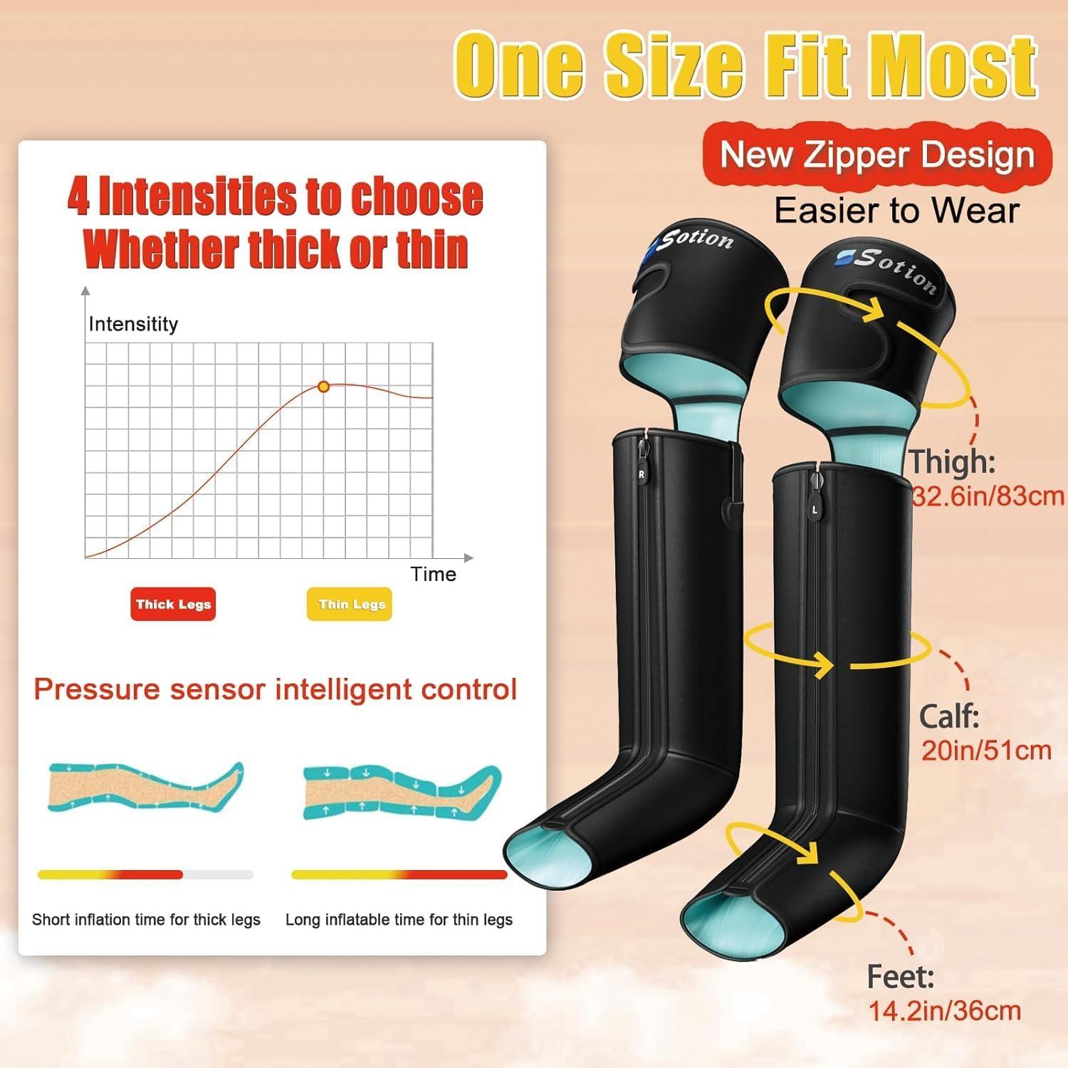 Masajeador de Piernas SLOTHMORE RF-ALM070 con Calor y Compresión