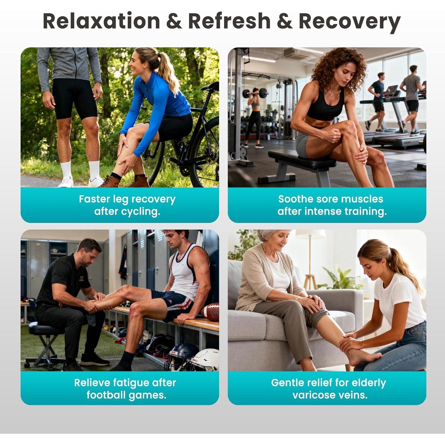 Masajeador de Piernas Inalámbrico Healthpal FE-7204B Grande