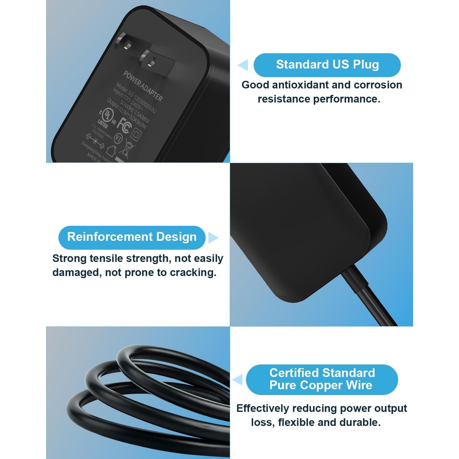 Cargador 12V 3A para Masajeador de Piernas CINCOM/QUINEAR