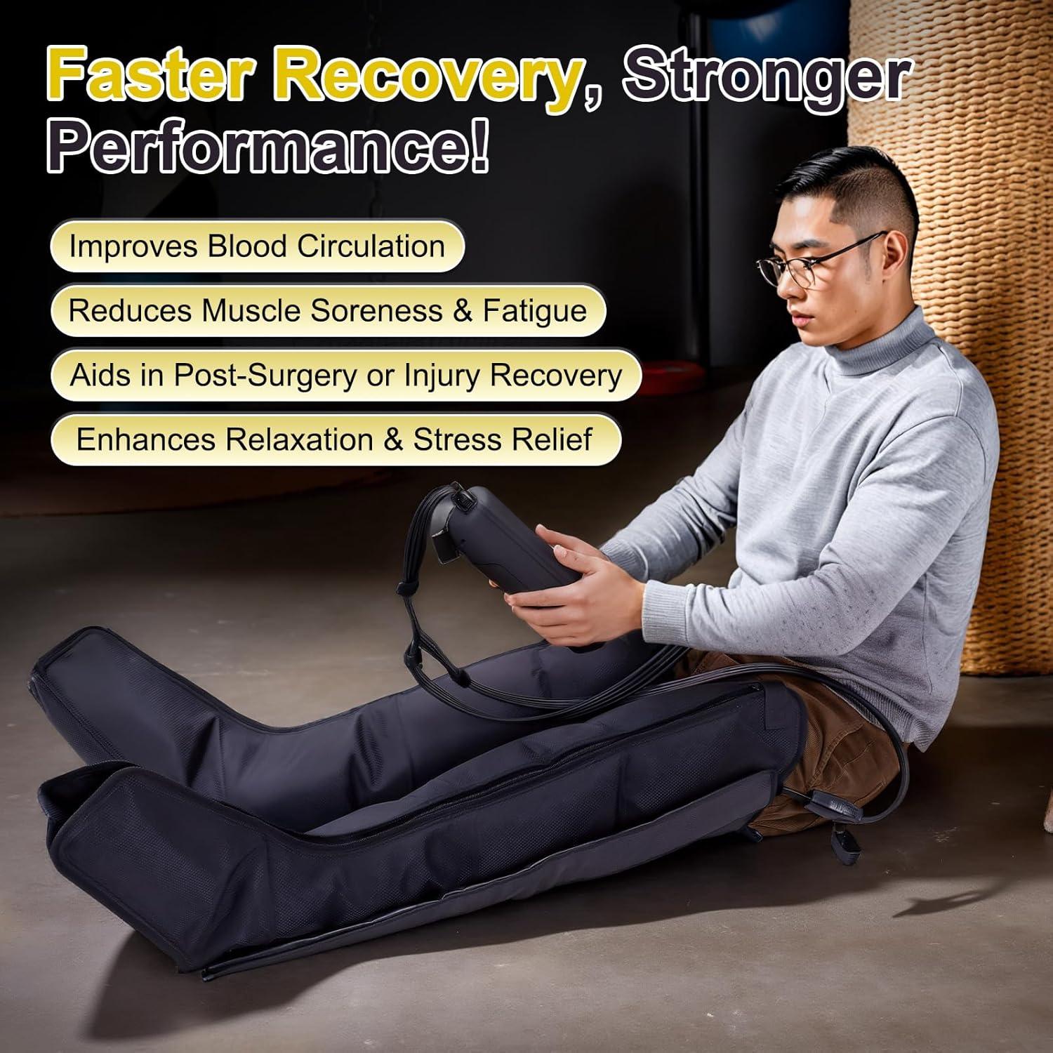 Masajeador de Piernas Inalámbrico Voinnokal - Compresión Aire M/L